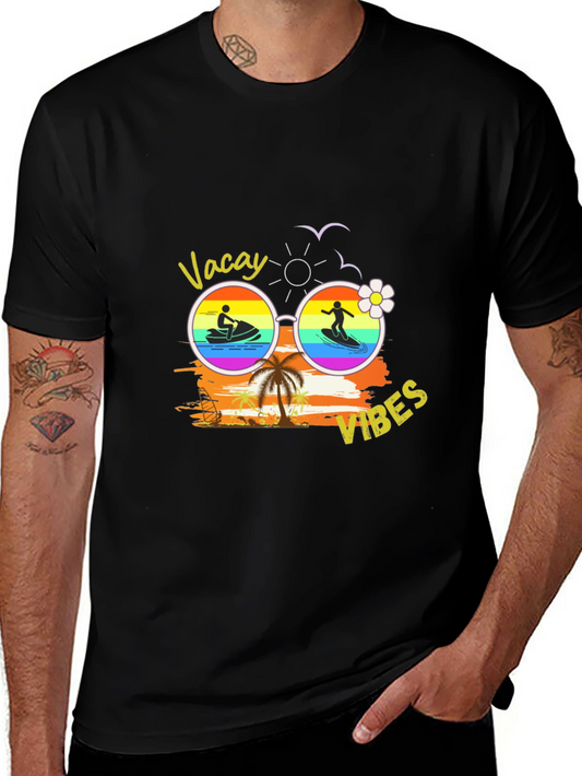 Vacay Vibes T-Shirt | Black Summer Tee
