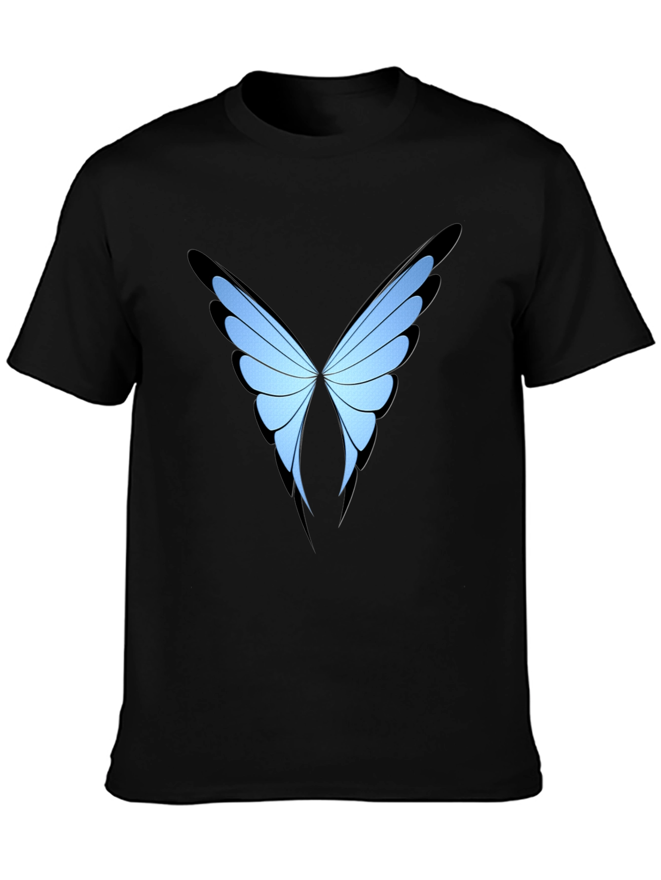 Butterfly Wing Graphic Black T-Shirt