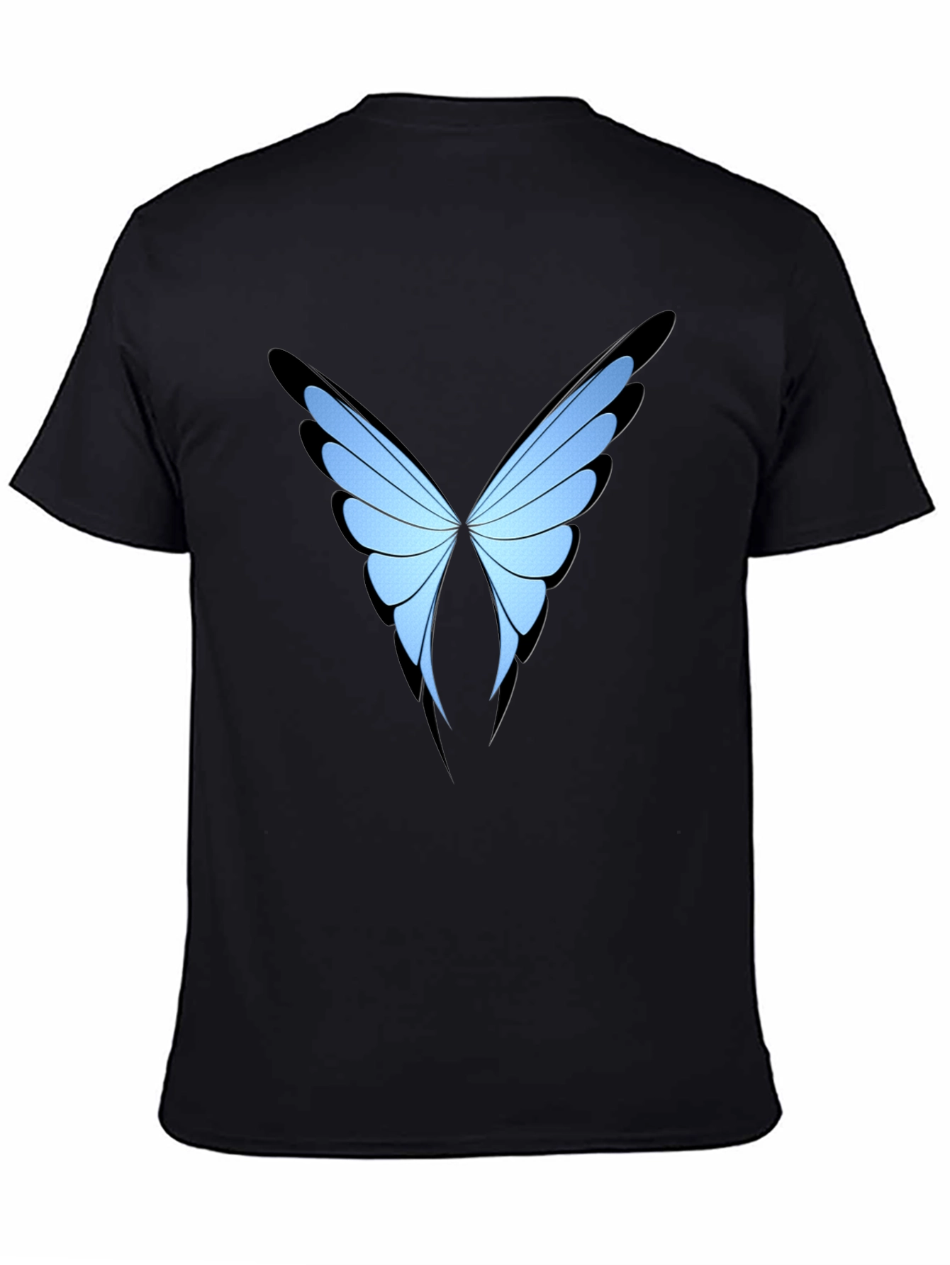 Butterfly Wing Graphic Black T-Shirt