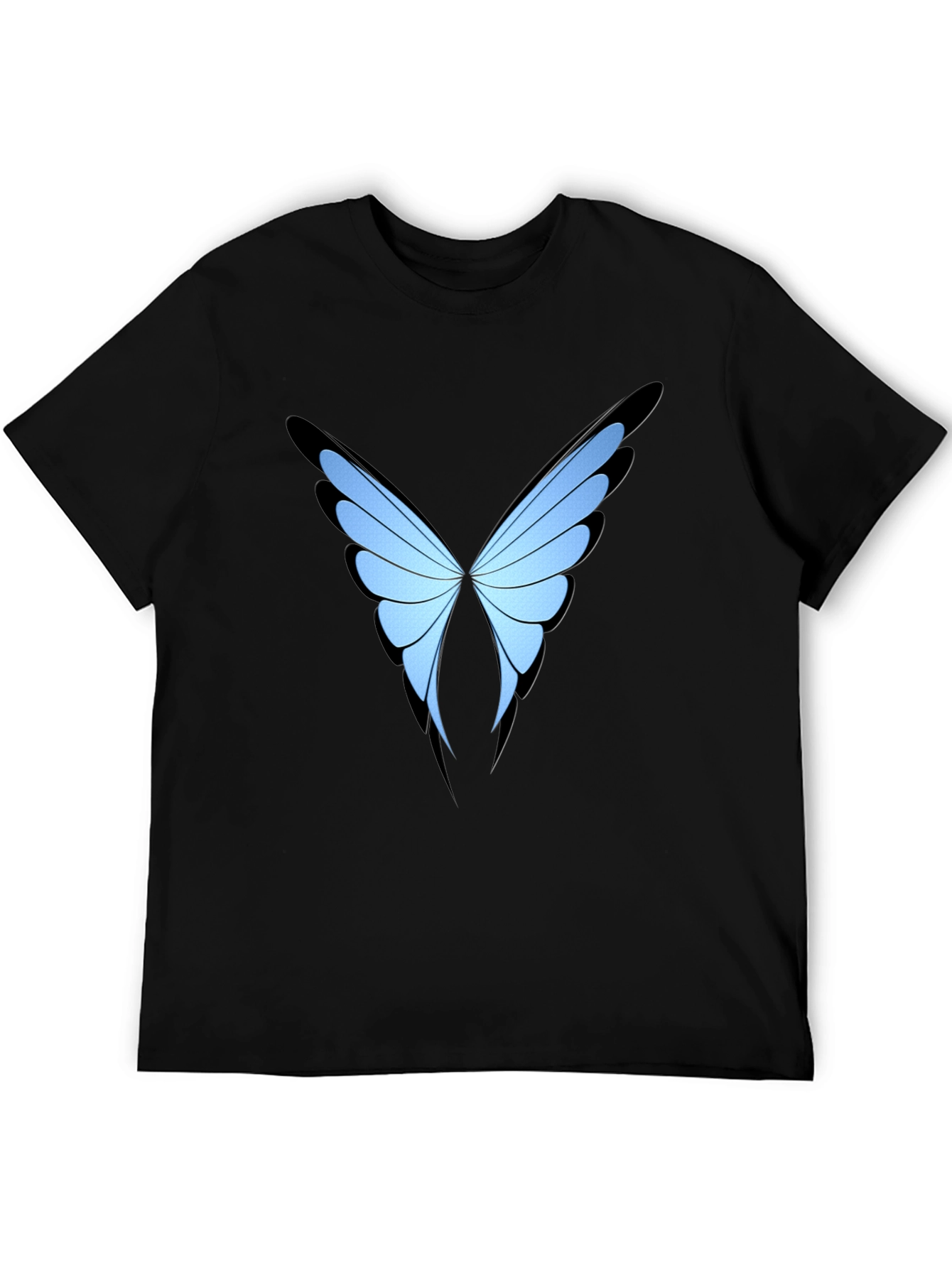 Butterfly Wing Graphic Black T-Shirt