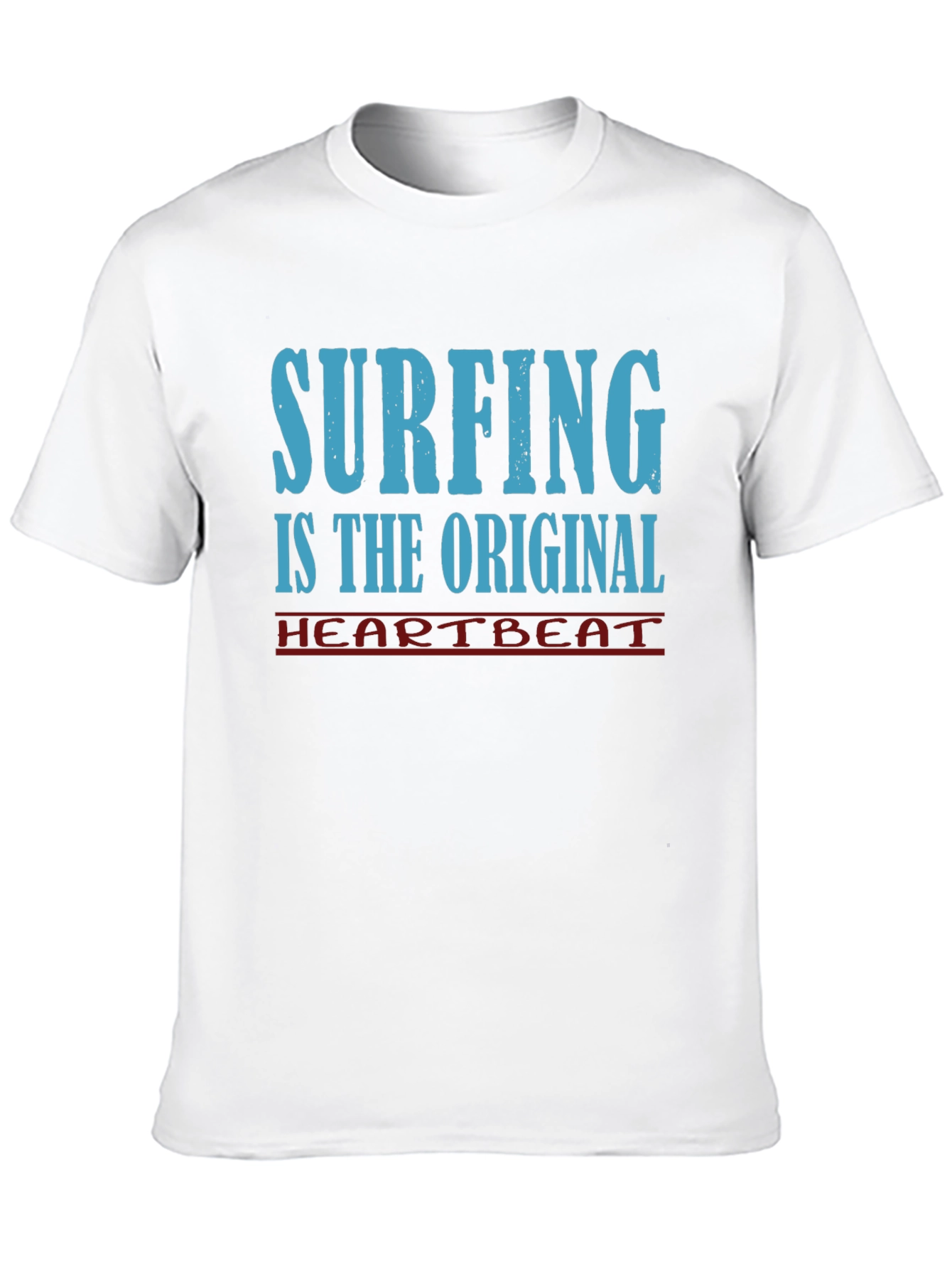 Surfing Original Heartbeat Tee - Black Cotton