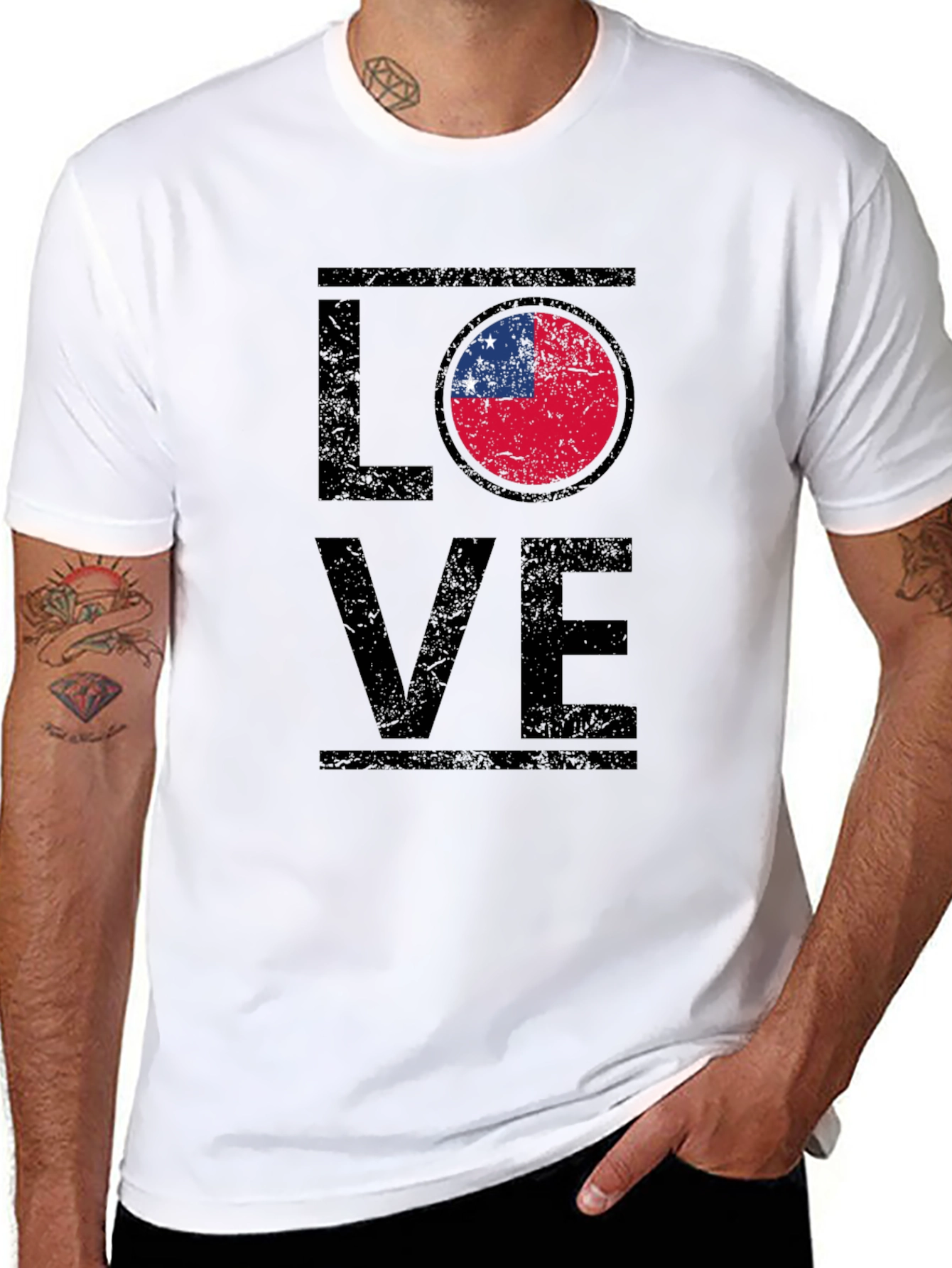 Samoa Flag Love T-Shirt