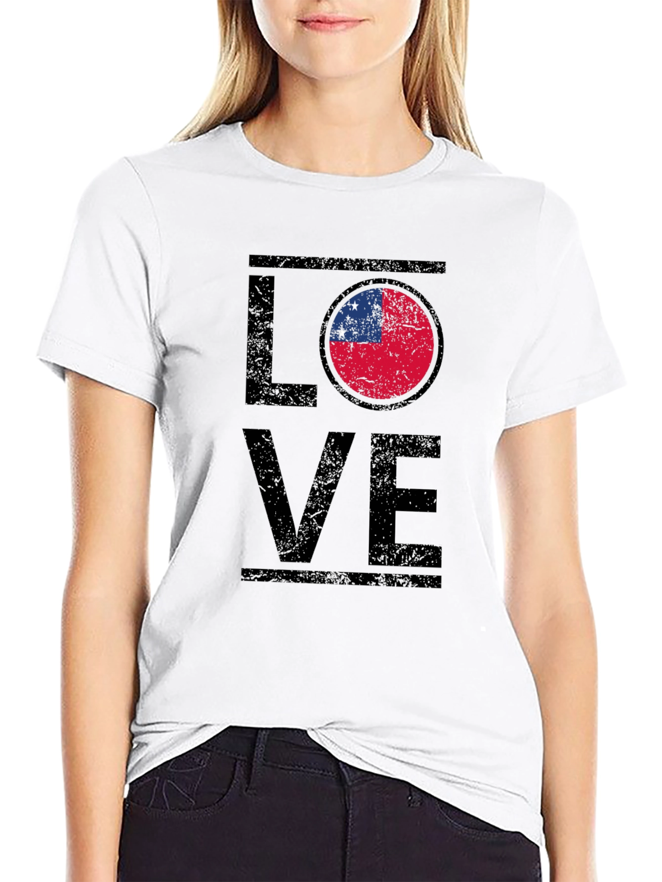 Samoa Flag Love T-Shirt