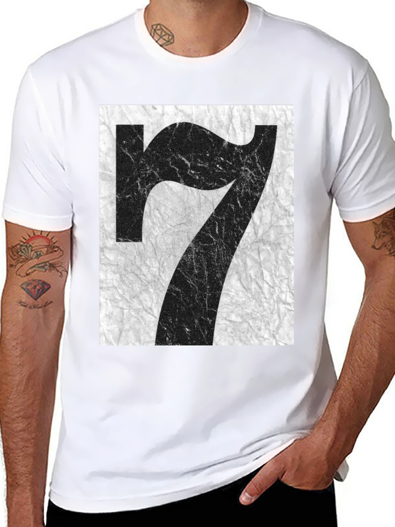 Abstract Number 7 Graphic Tee