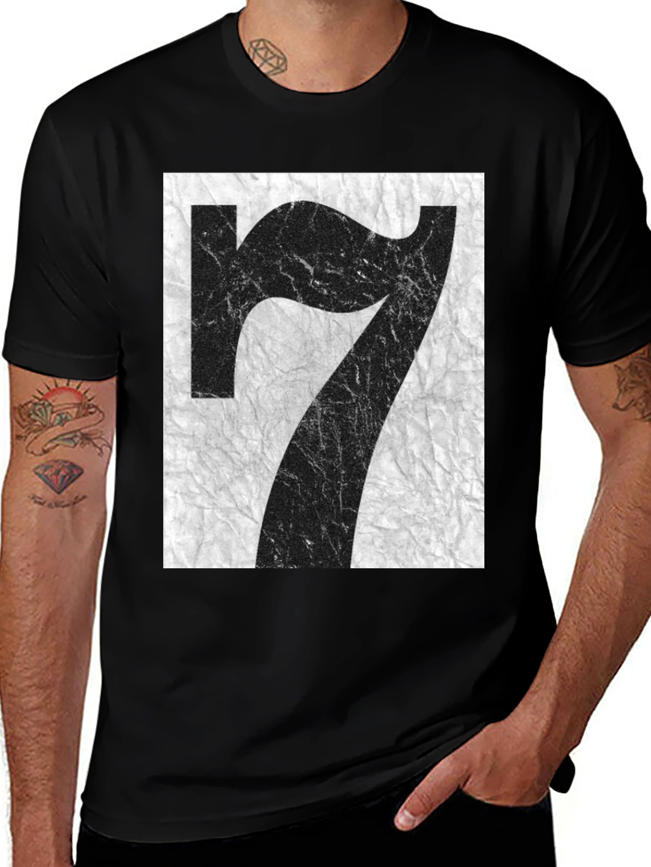 Abstract Number 7 Graphic Tee