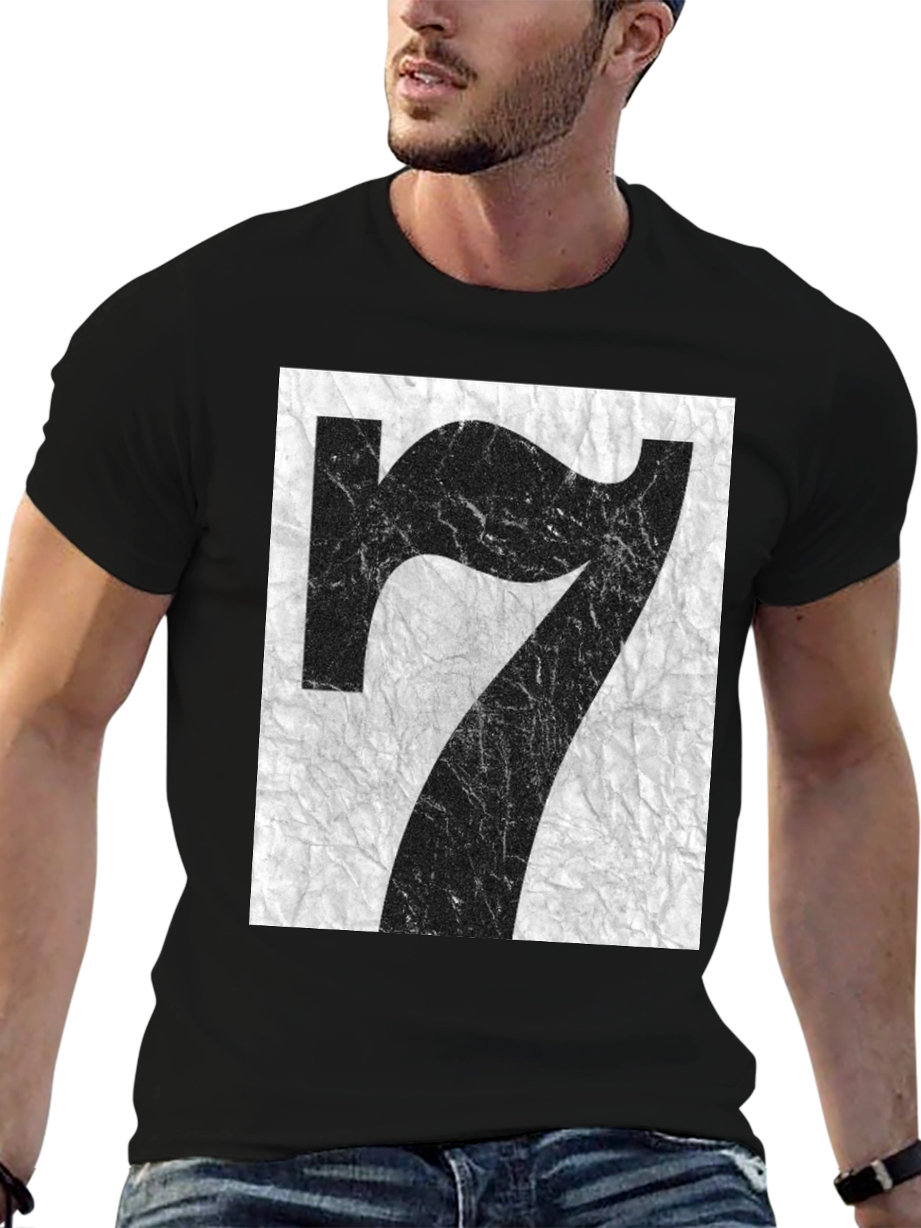 Abstract Number 7 Graphic Tee
