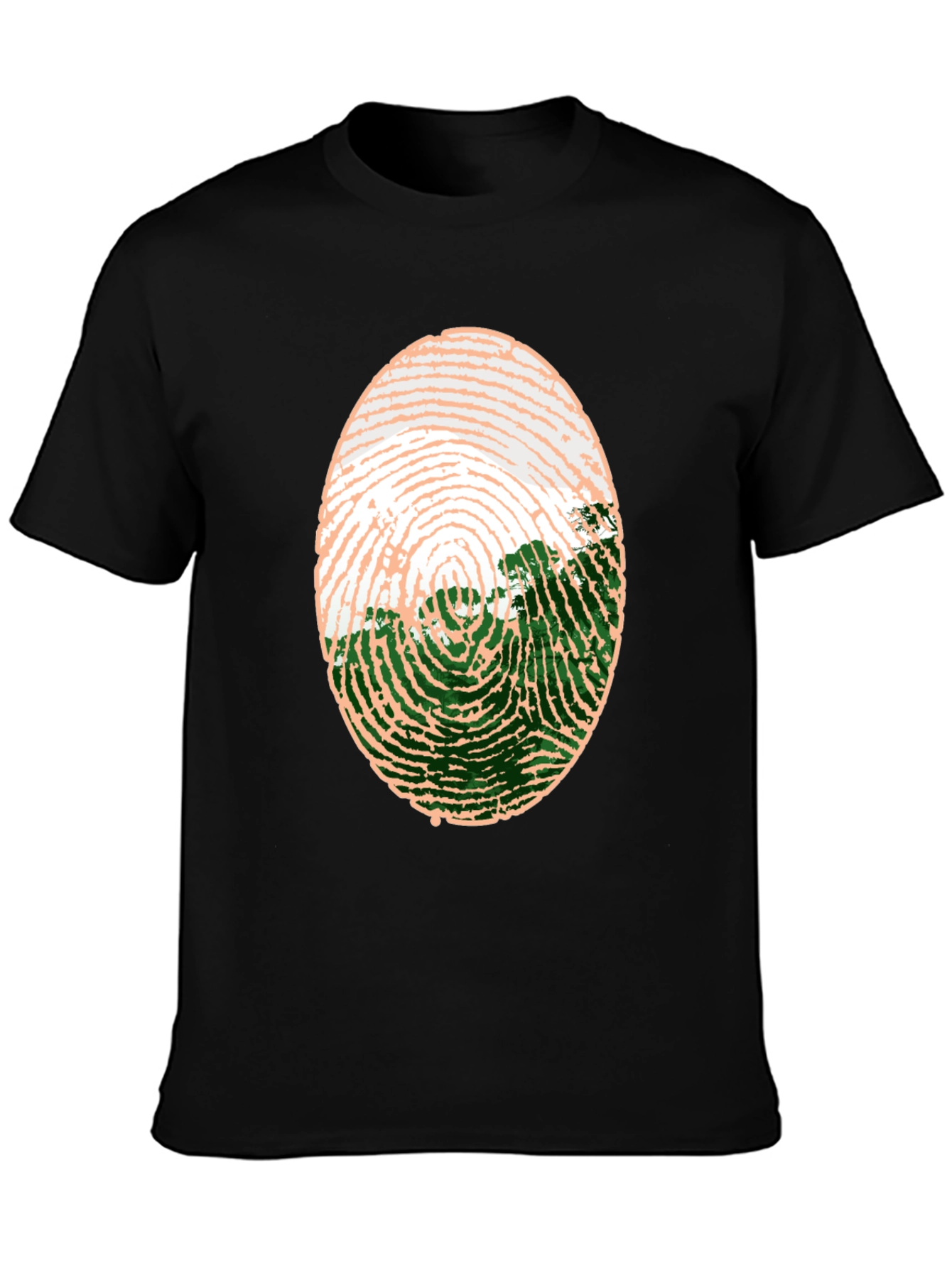 Unique Fingerprint Landscape Graphic Tee