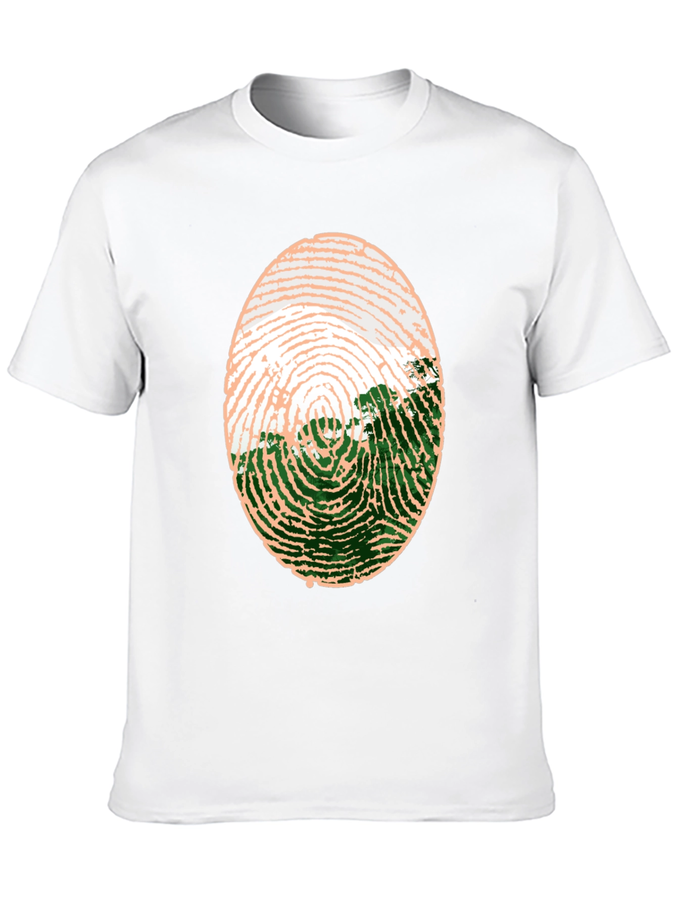 Unique Fingerprint Landscape Graphic Tee