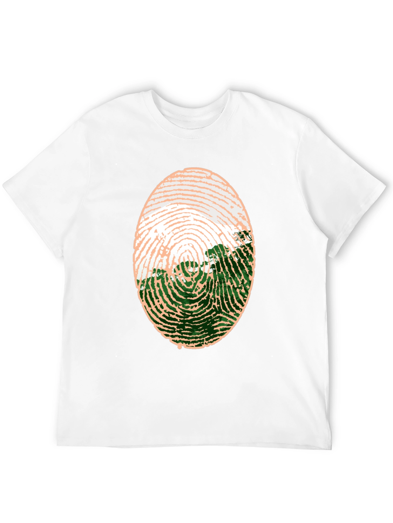 Unique Fingerprint Landscape Graphic Tee