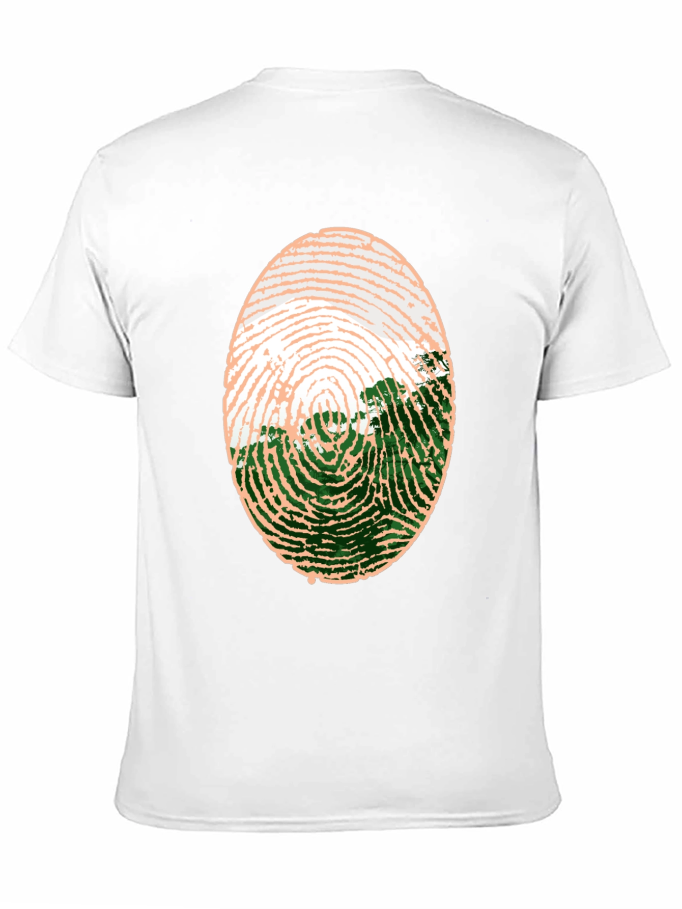 Unique Fingerprint Landscape Graphic Tee