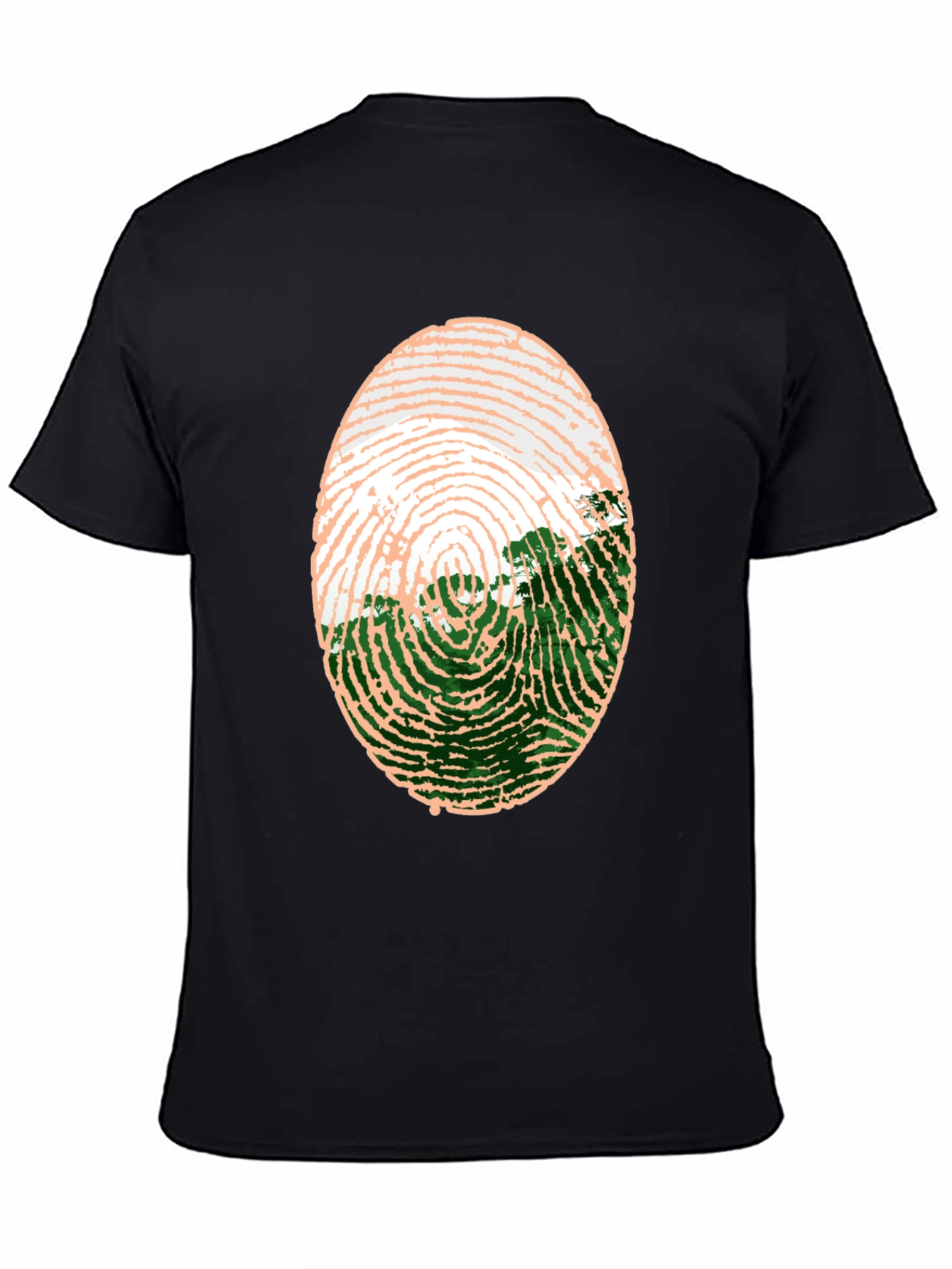 Unique Fingerprint Landscape Graphic Tee