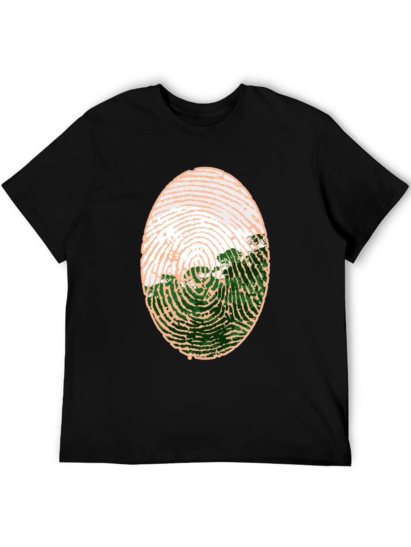 Unique Fingerprint Landscape Graphic Tee