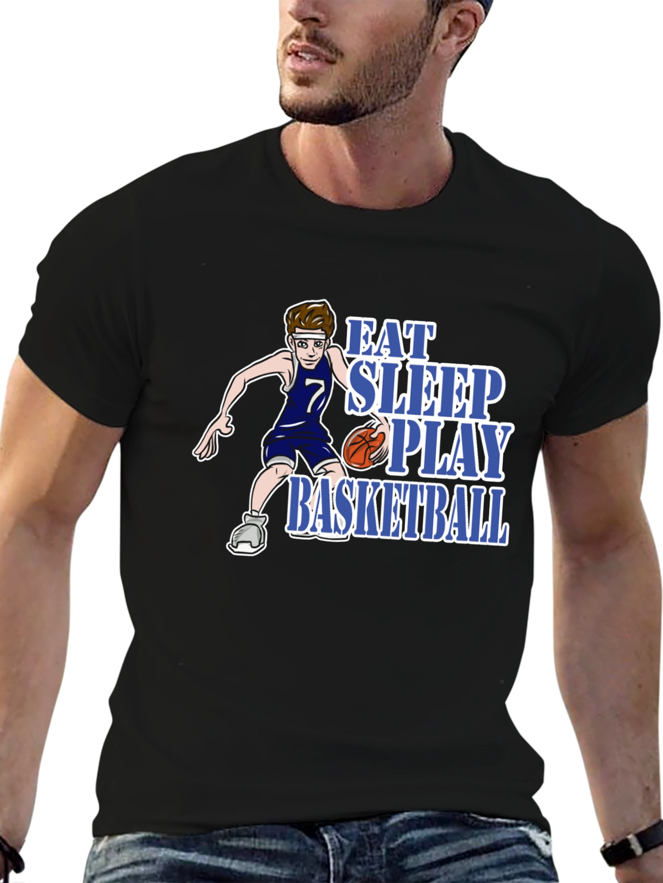 Eat Sleep Play Basketball Graphic Tee