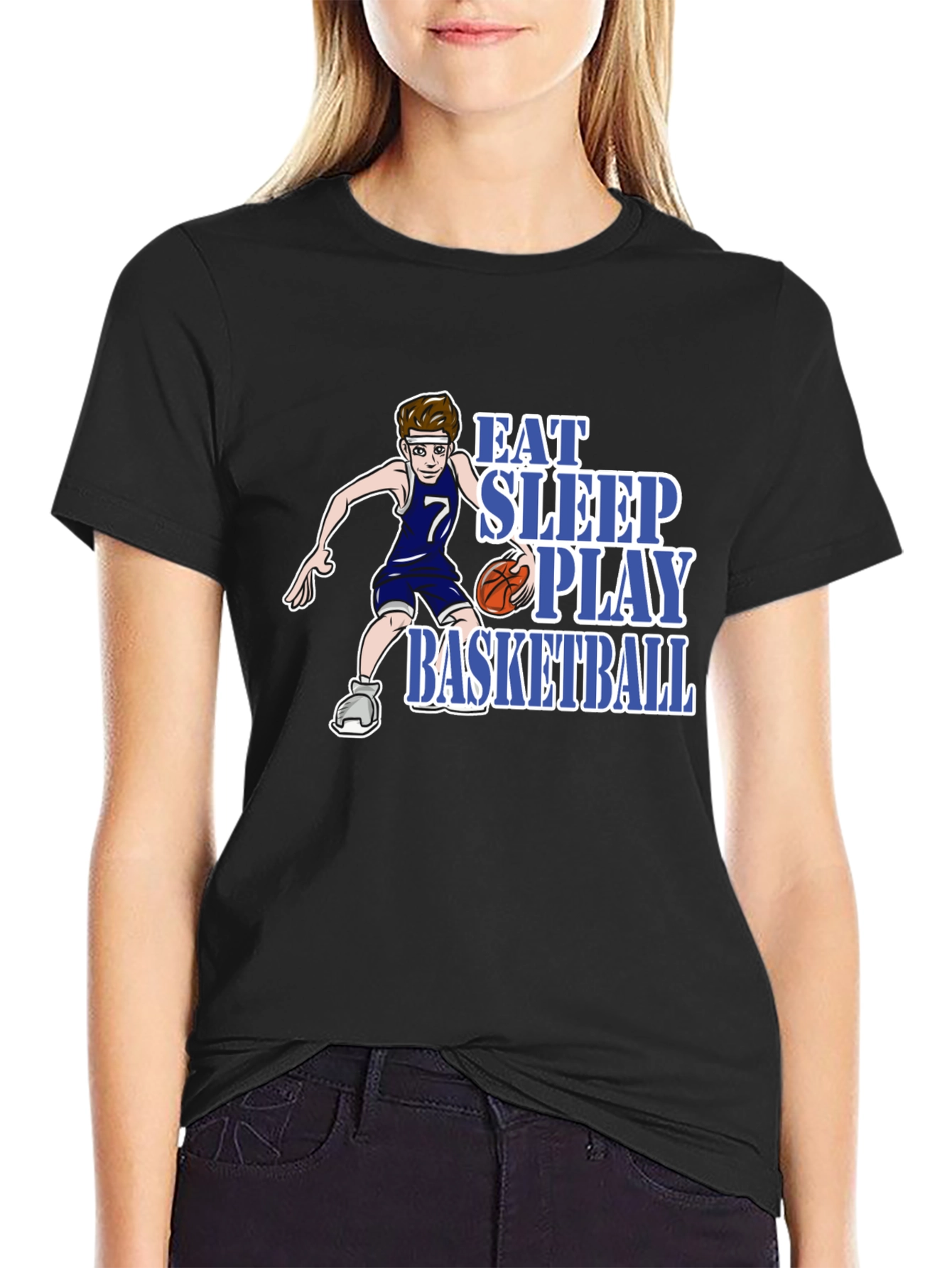 Eat Sleep Play Basketball Graphic Tee