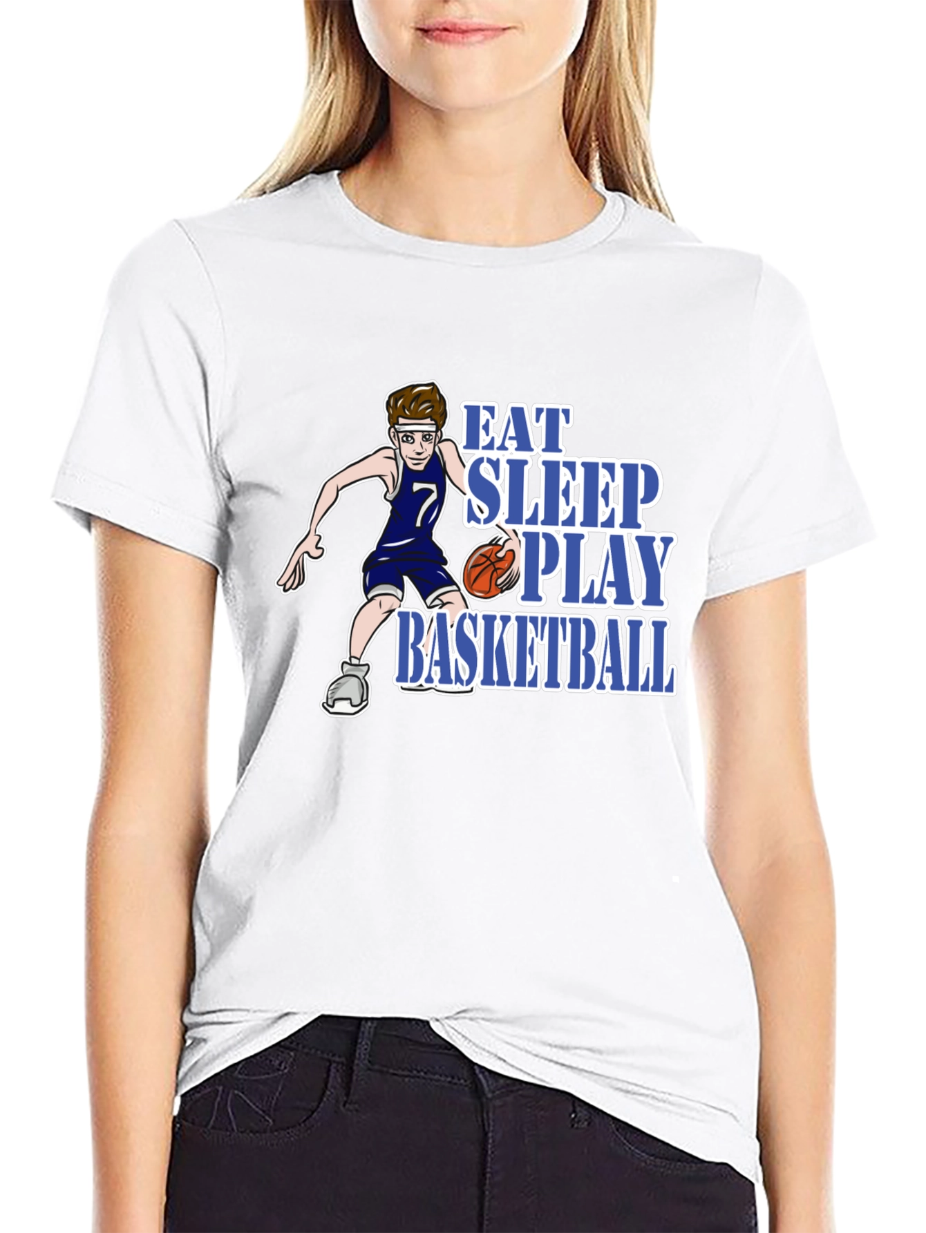Eat Sleep Play Basketball Graphic Tee