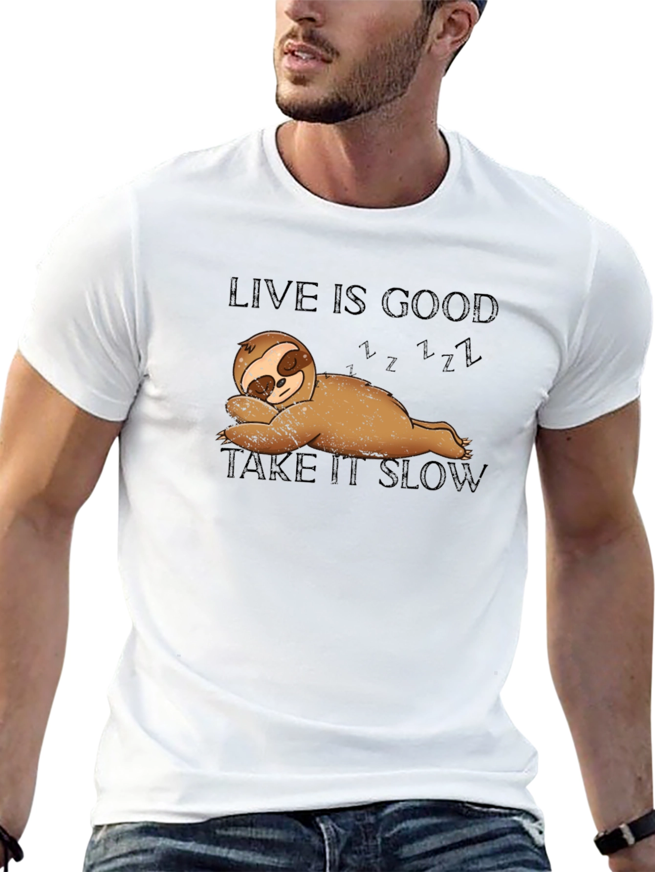 Live is Good Sloth Graphic Tee
