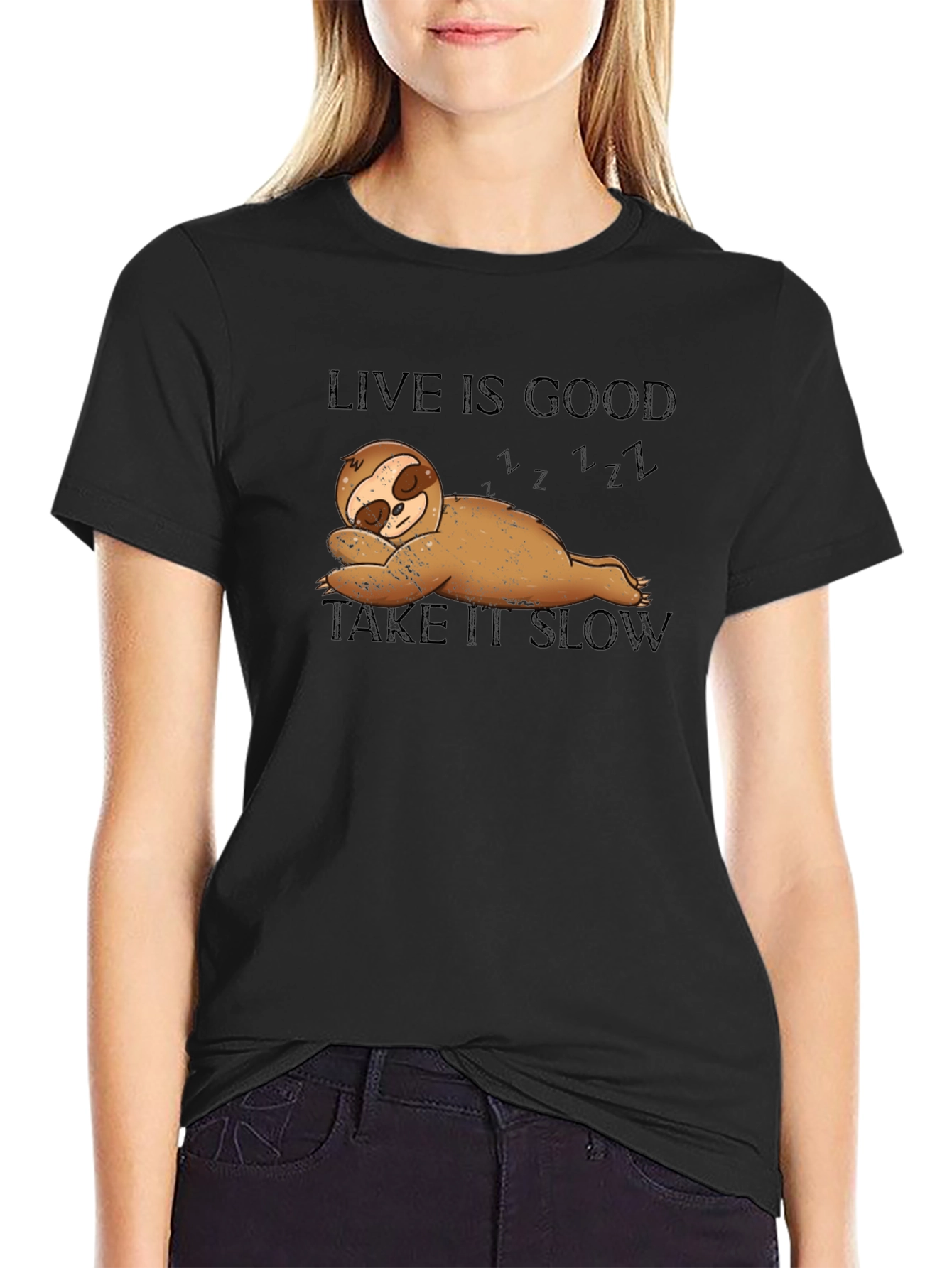 Live is Good Sloth Graphic Tee