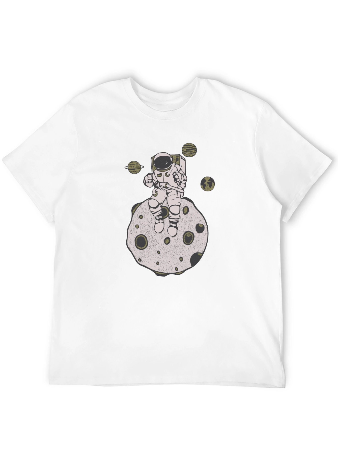 Astronaut on Moon Graphic T-Shirt - Relaxed Fit