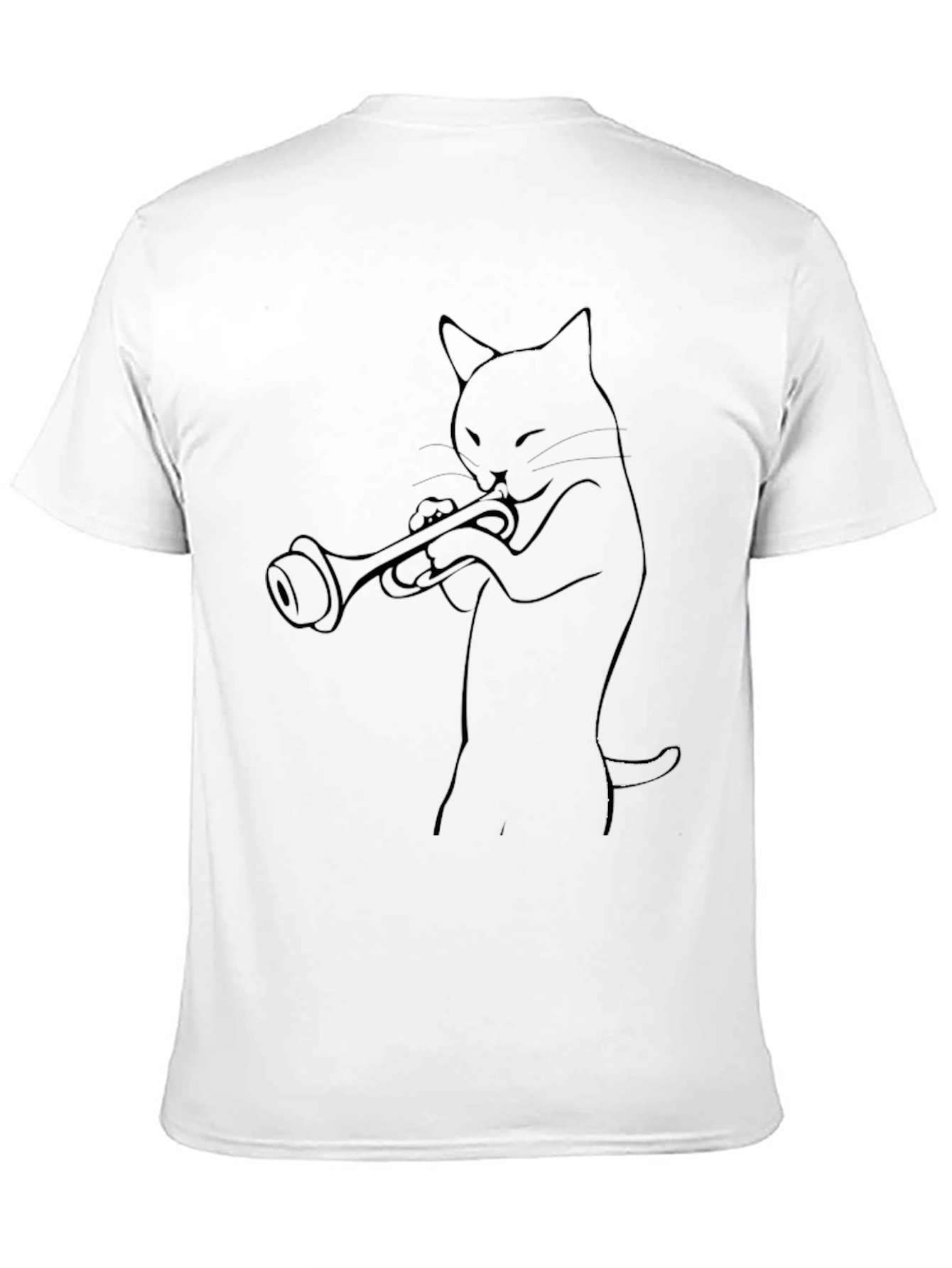 Cool Cat Trumpet Player Graphic T-Shirt