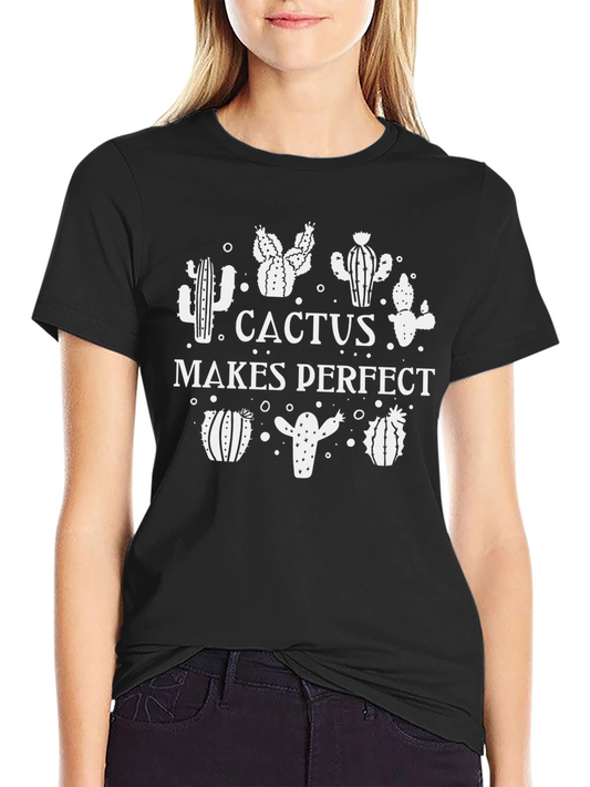 Cactus Makes Perfect Black T-Shirt