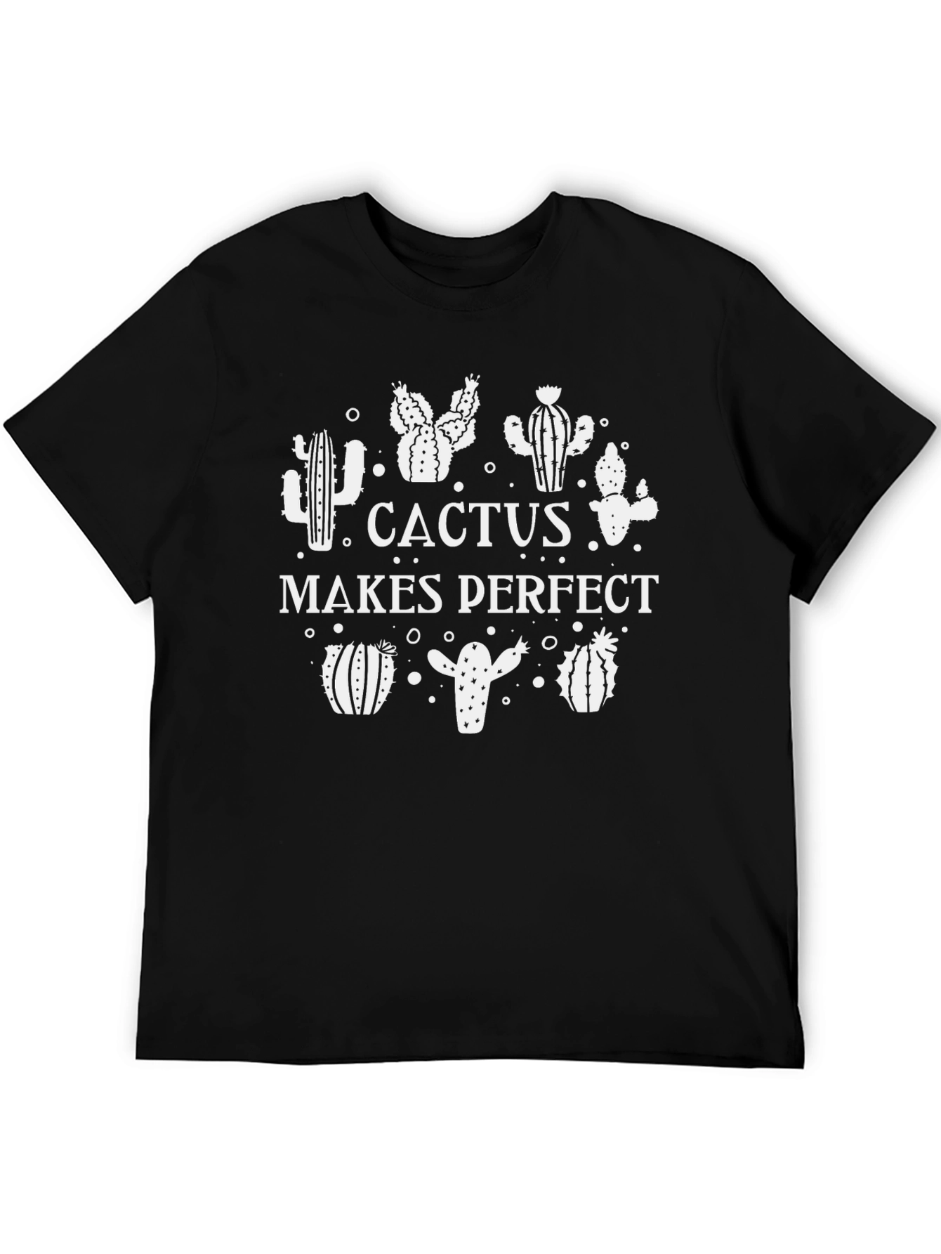 Cactus Makes Perfect Black T-Shirt