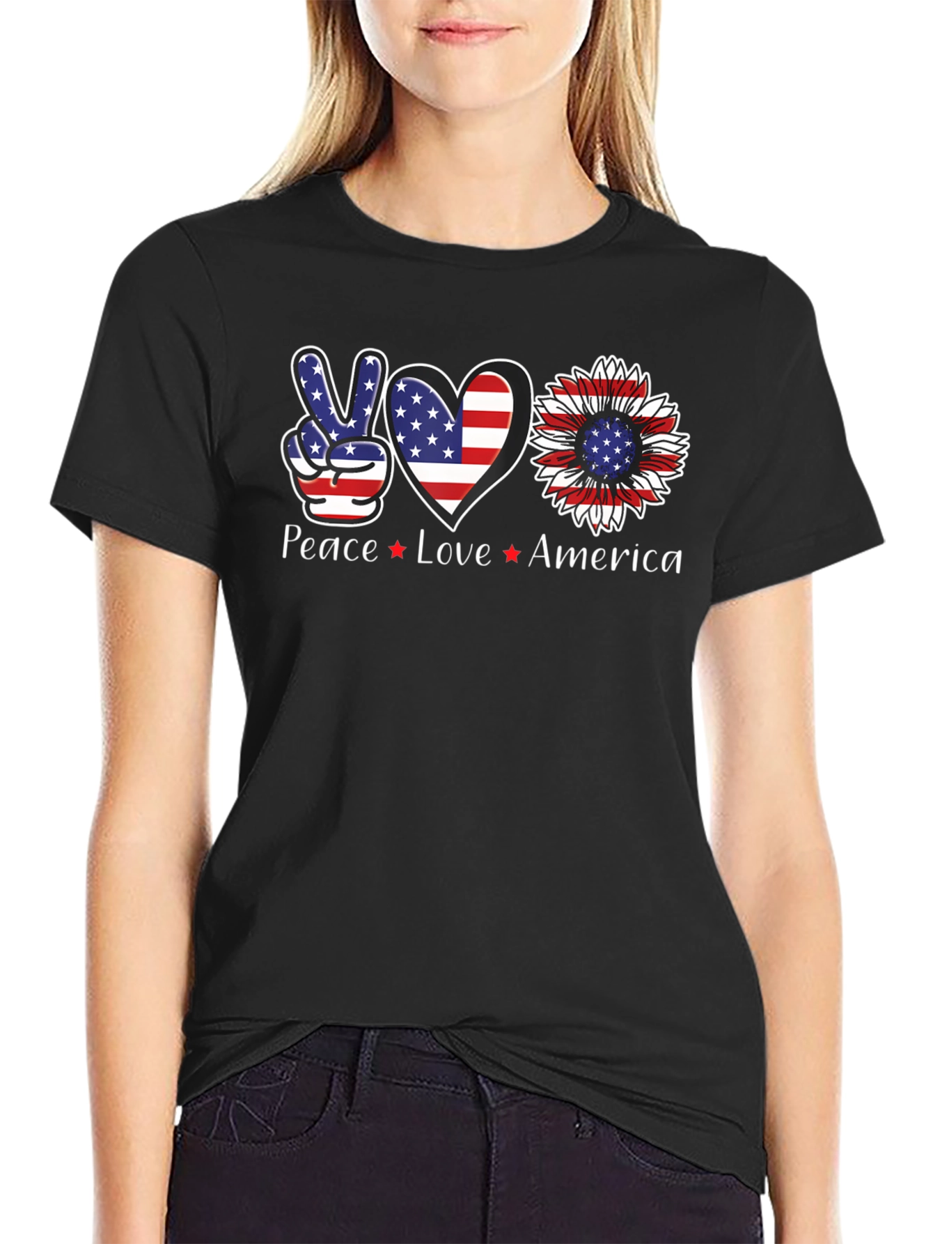 Peace Love America Graphic Tee