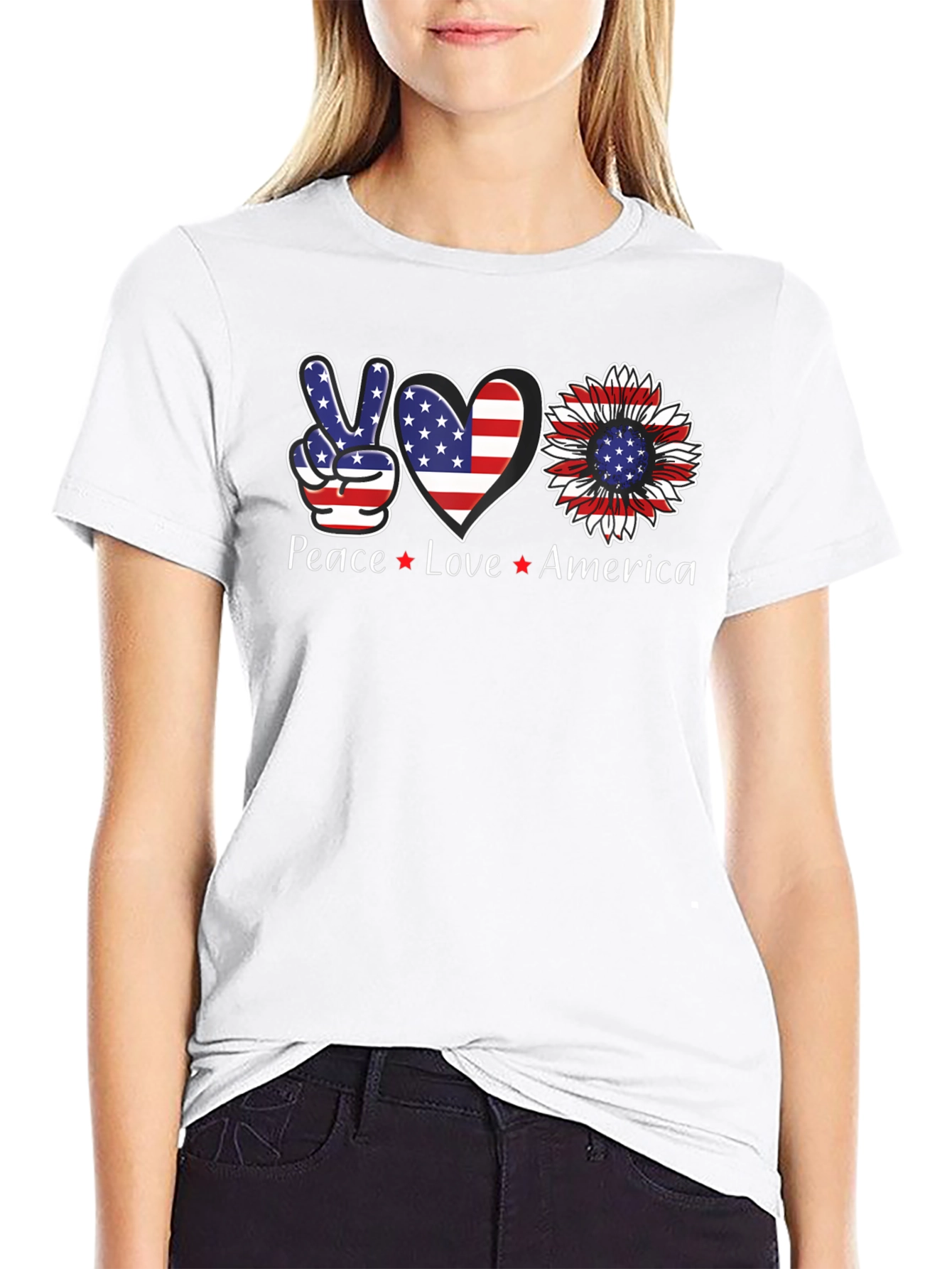 Peace Love America Graphic Tee