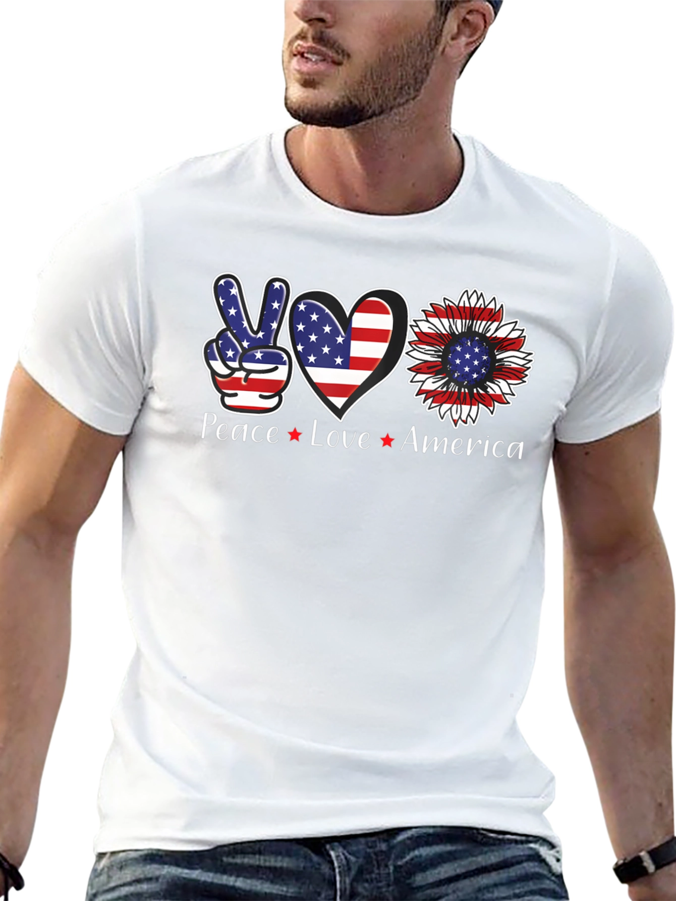 Peace Love America Graphic Tee