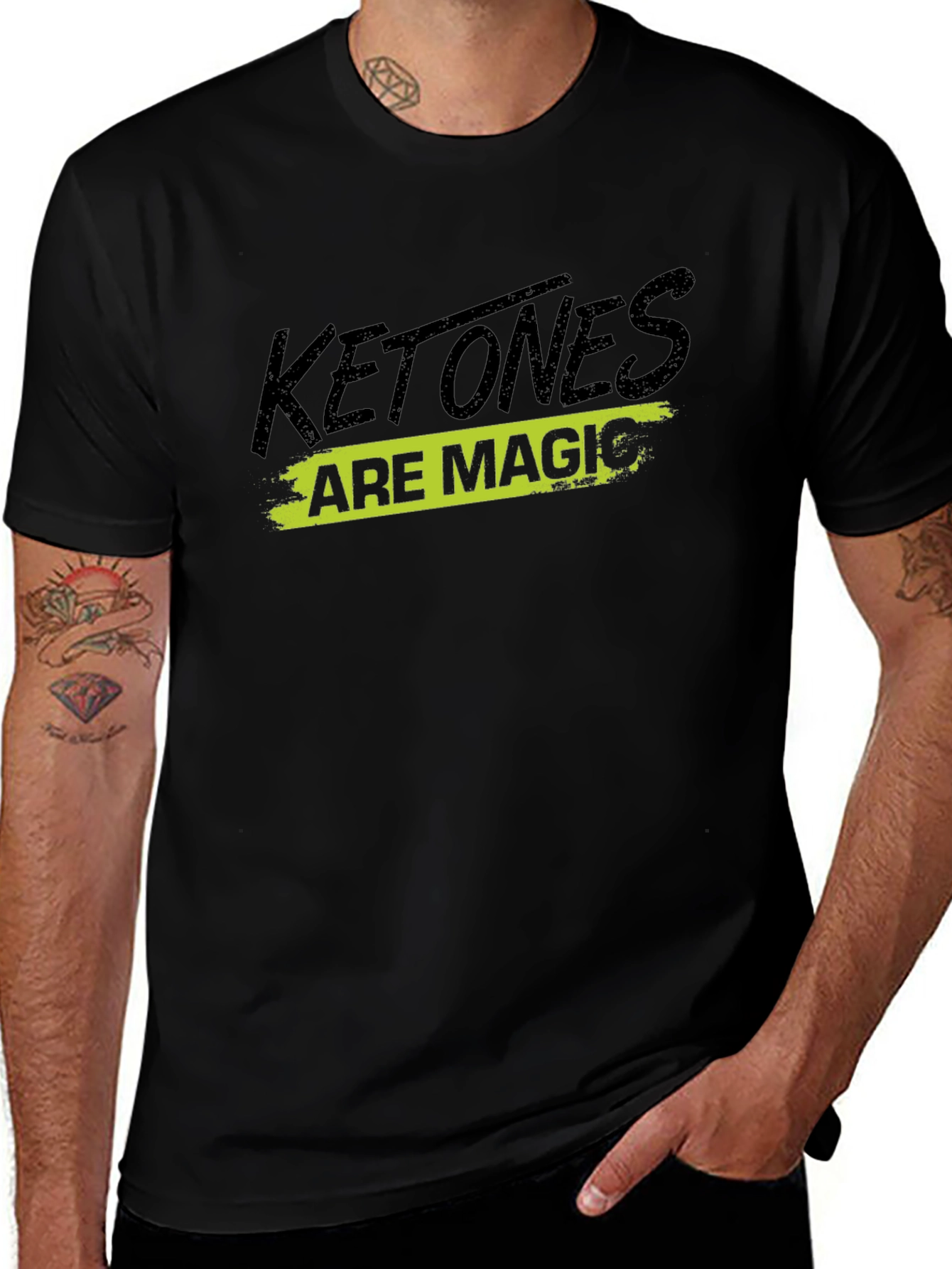 Ketones Are Magic Black Graphic T-Shirt