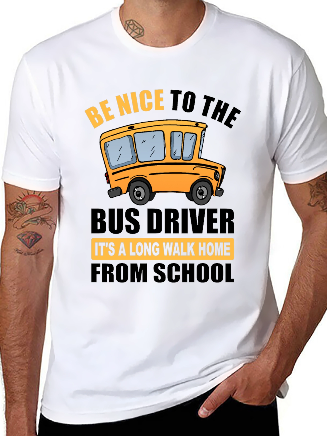 Be Nice to the Bus Driver Graphic T-Shirt