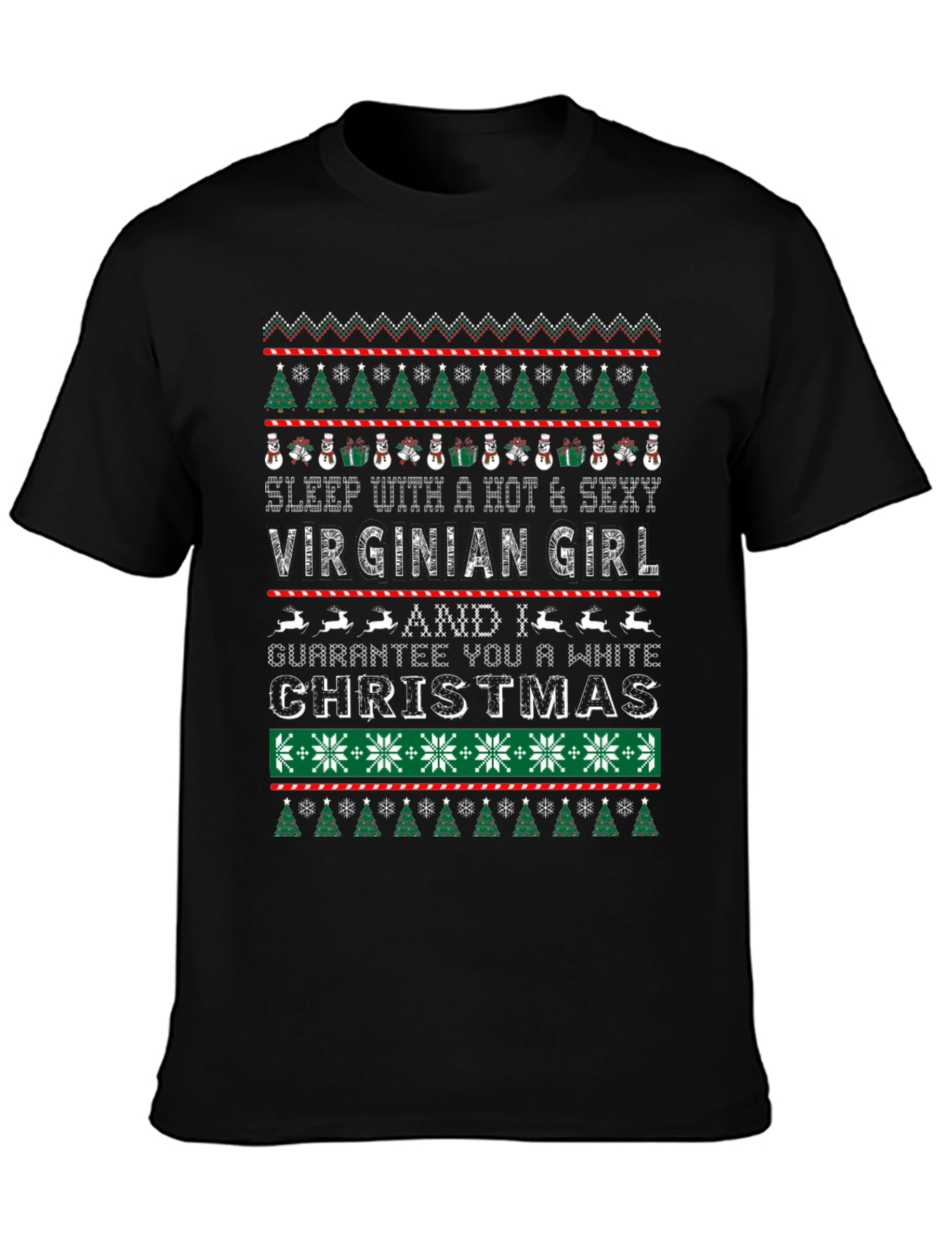 Hot Virginian Girl Christmas T-Shirt