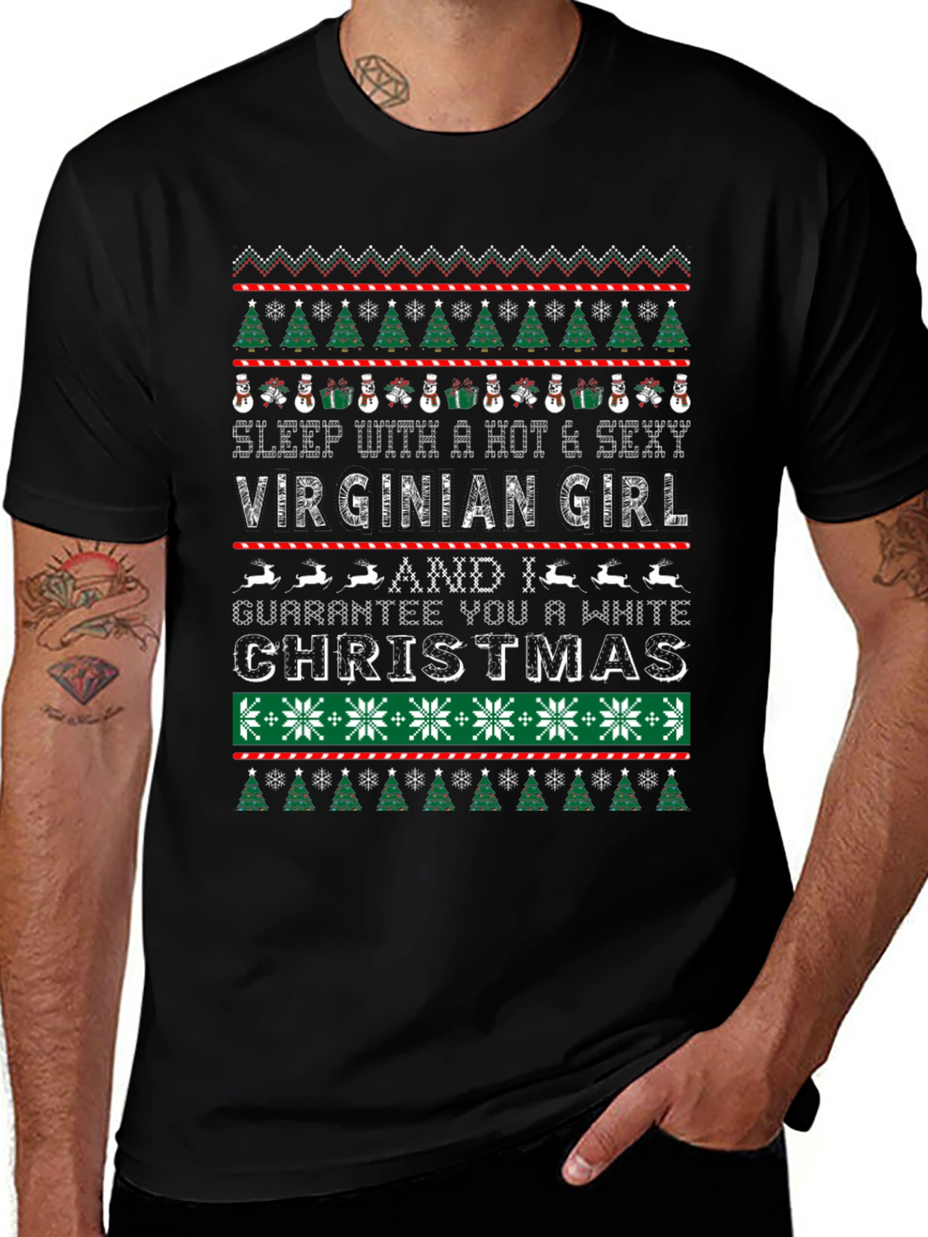 Hot Virginian Girl Christmas T-Shirt