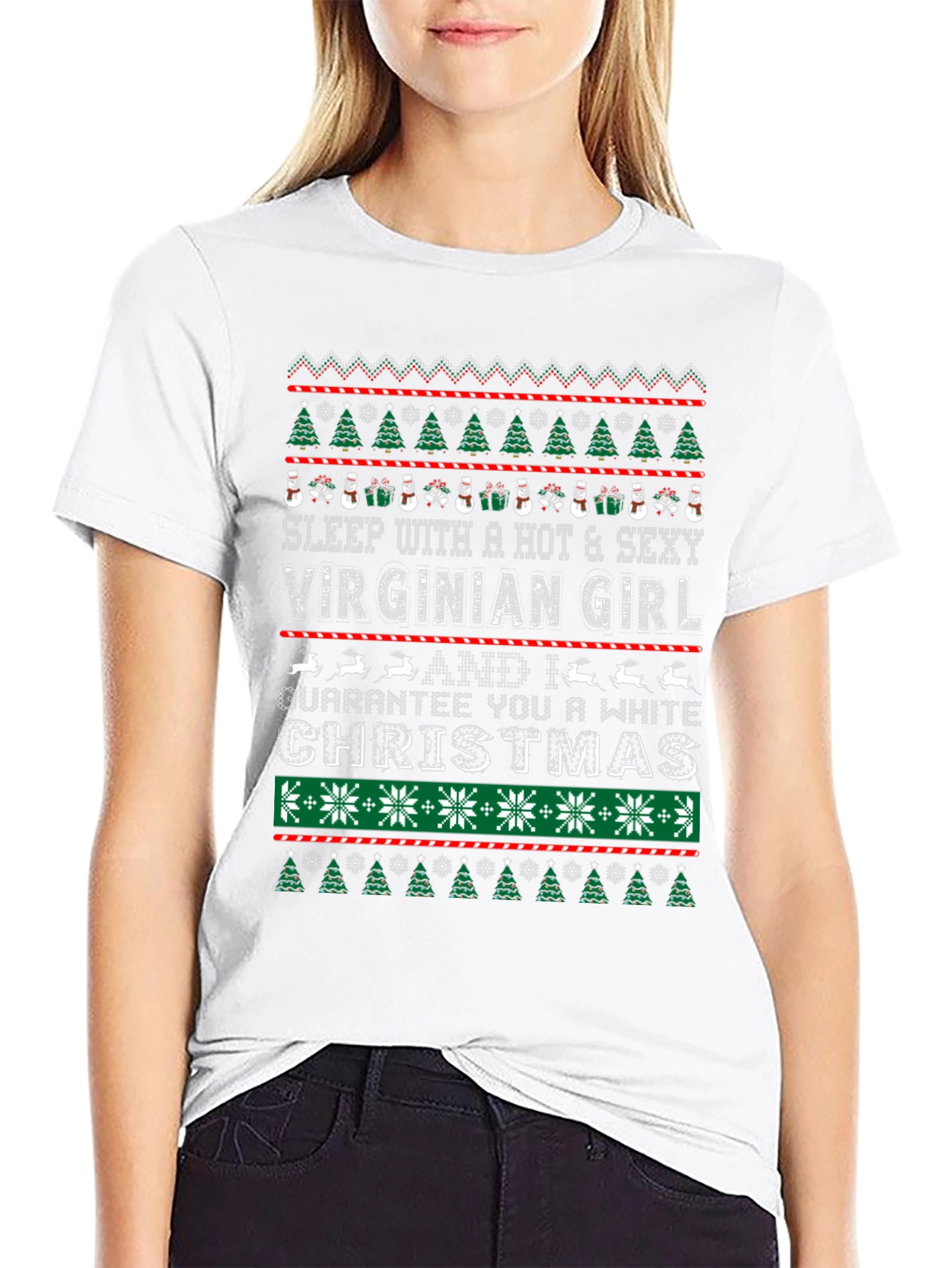 Hot Virginian Girl Christmas T-Shirt