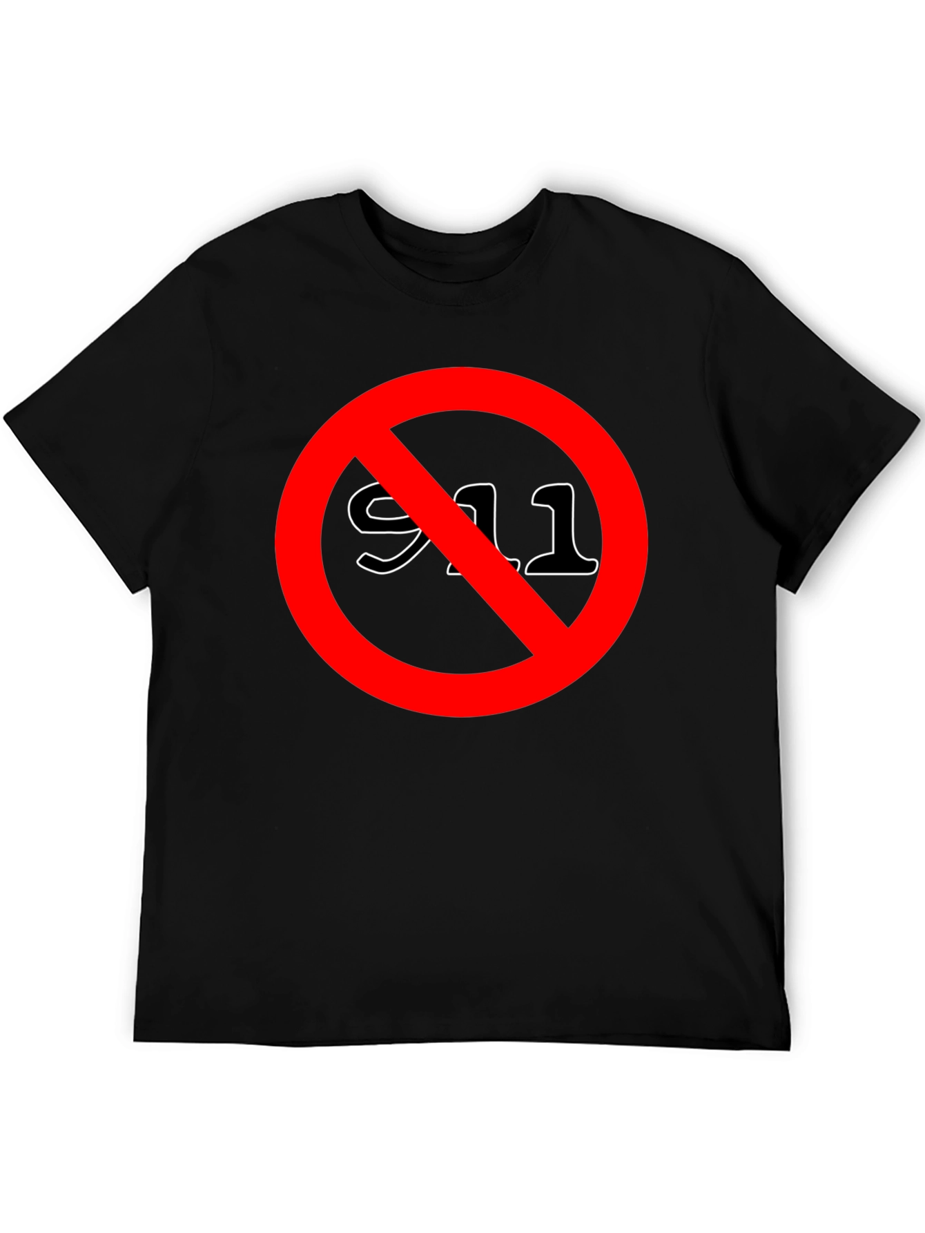 Anti 911 T-Shirt - Black Crew Neck Tee
