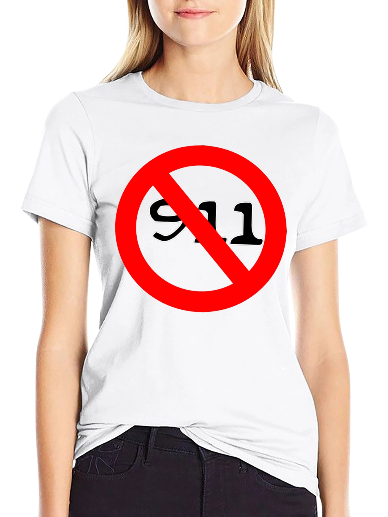 Anti 911 T-Shirt - Black Crew Neck Tee