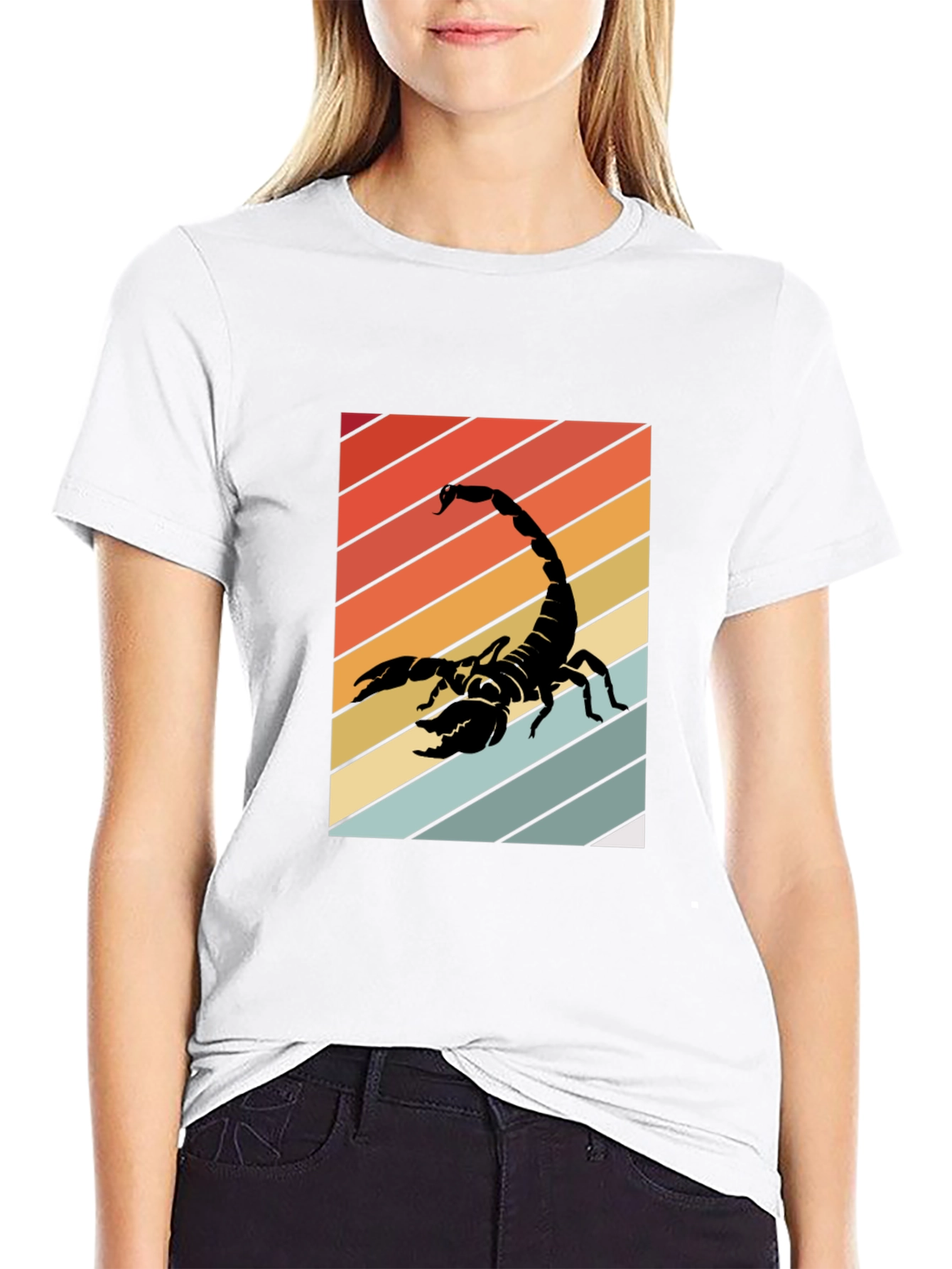 Retro Scorpion Graphic Tee - Black