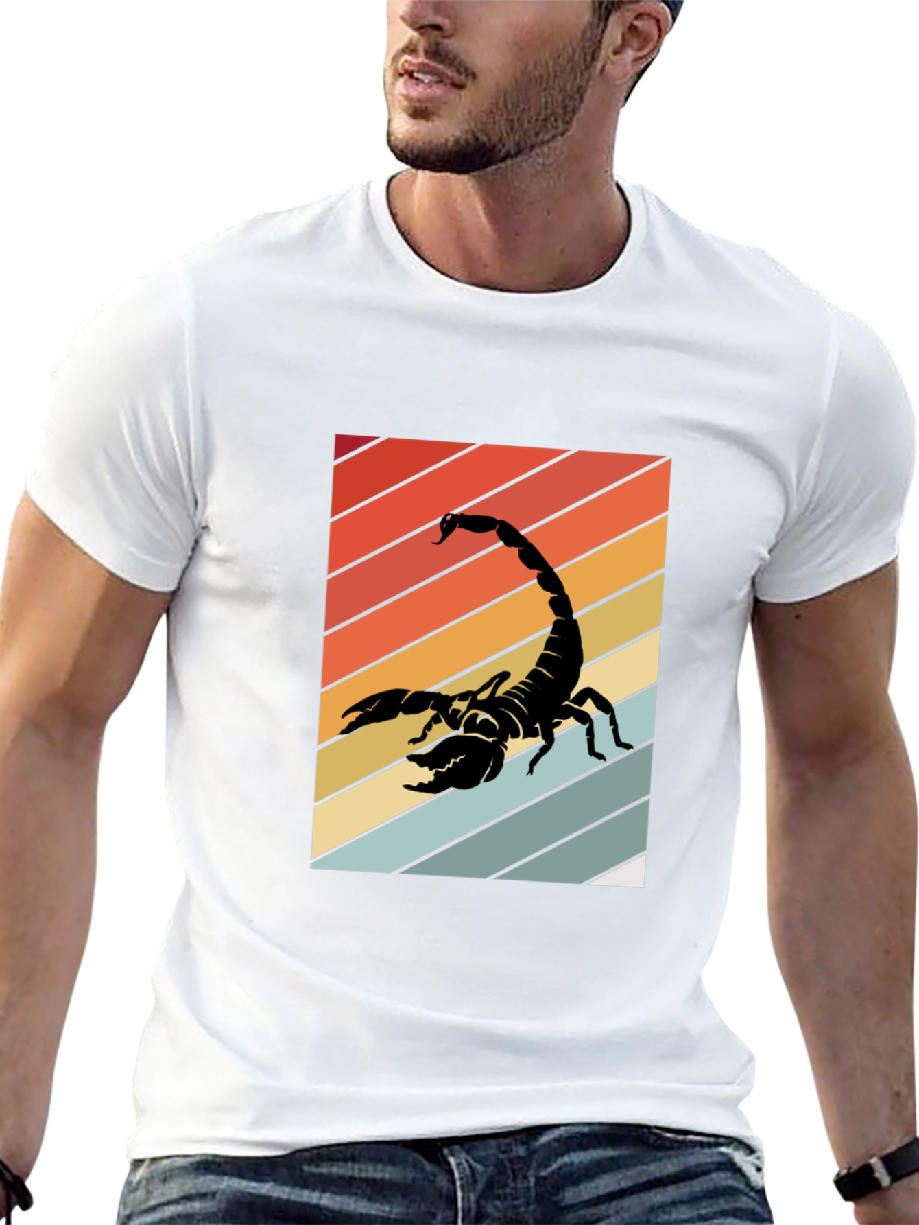 Retro Scorpion Graphic Tee - Black