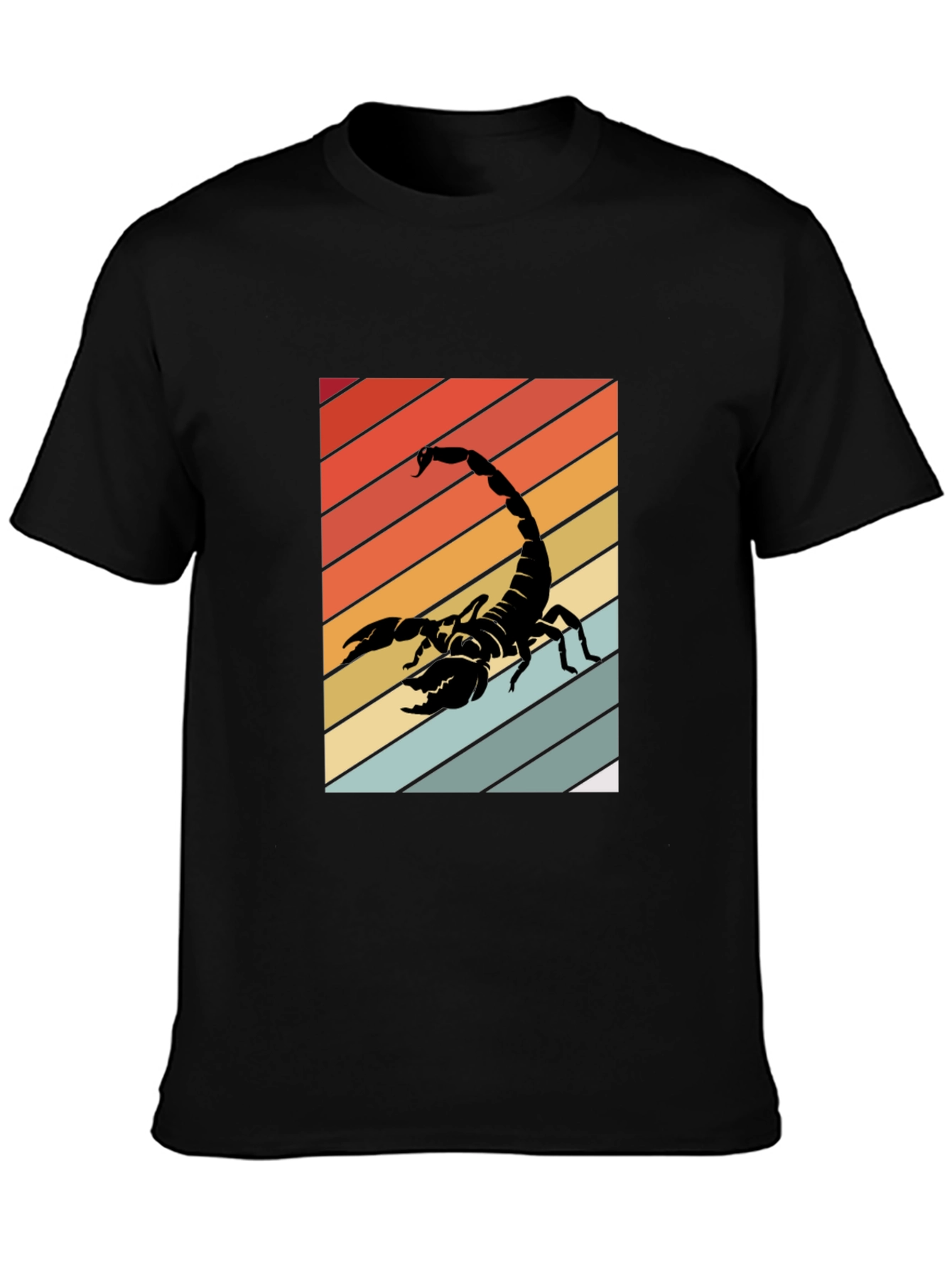 Retro Scorpion Graphic Tee - Black