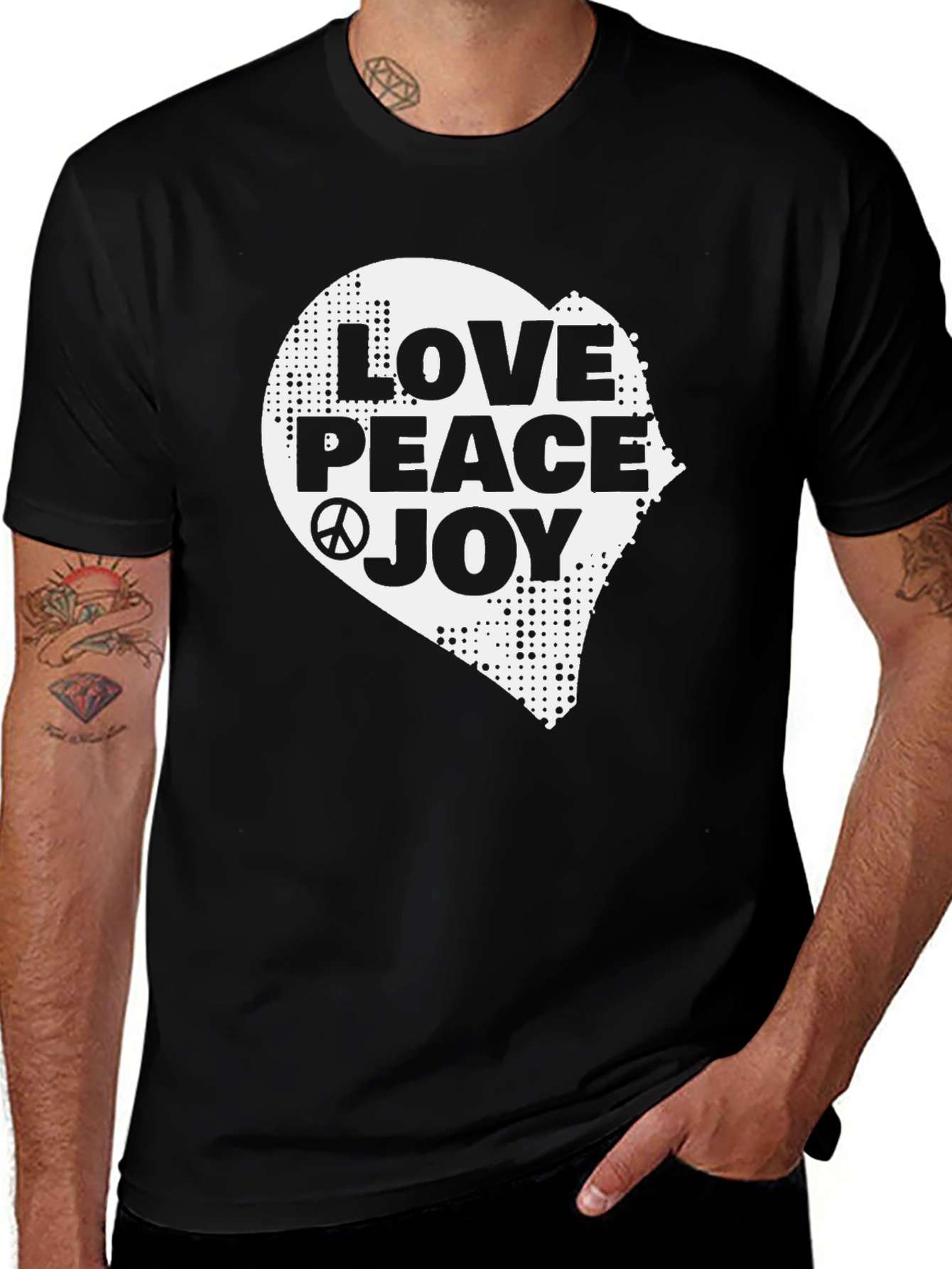 Love Peace Joy Graphic Tee - Trendy Comfort
