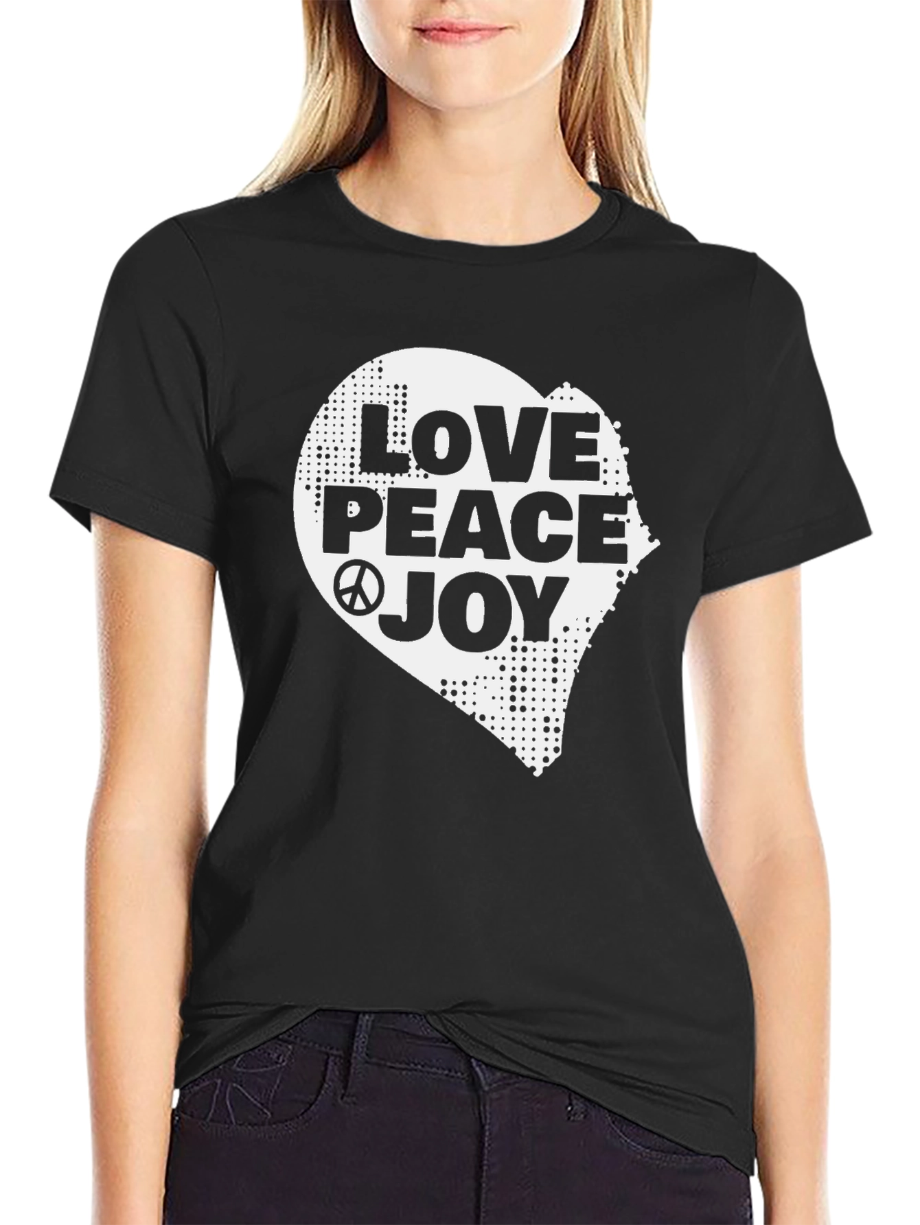 Love Peace Joy Graphic Tee - Trendy Comfort