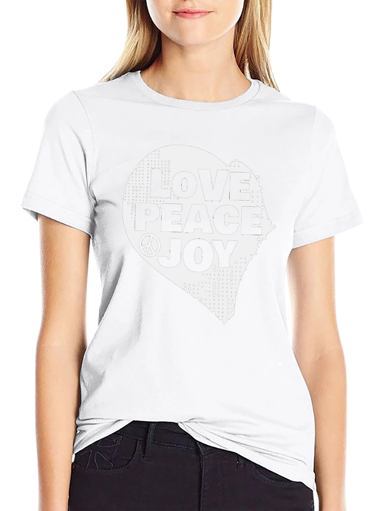 Love Peace Joy Graphic Tee - Trendy Comfort