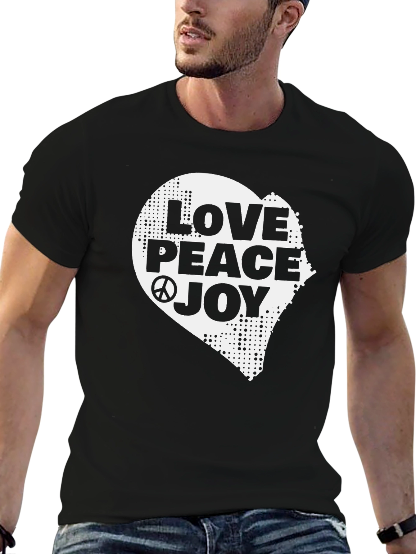 Love Peace Joy Graphic Tee - Trendy Comfort