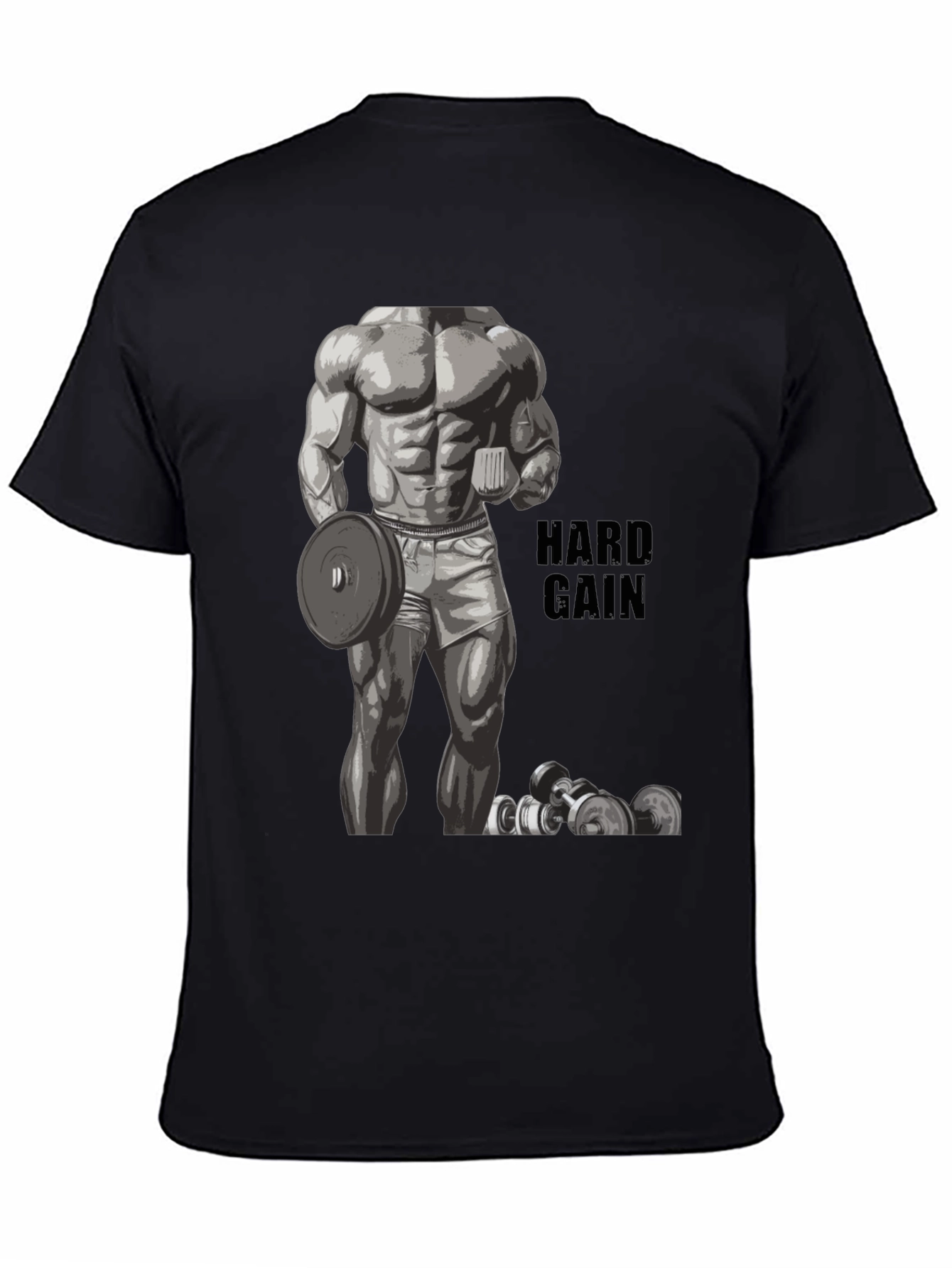 Hard Gain Bodybuilding Graphic T-Shirt