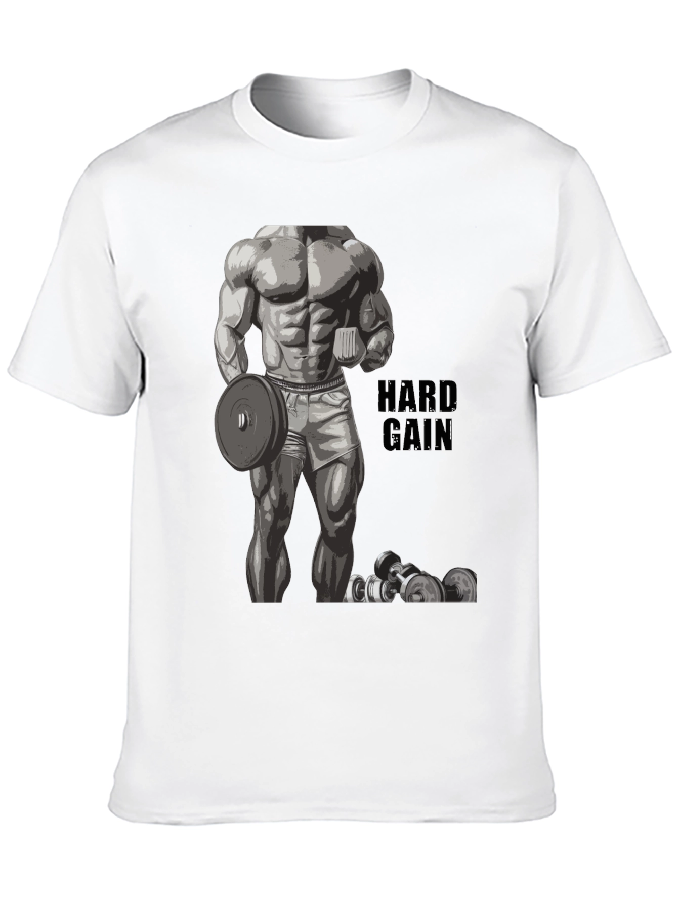 Hard Gain Bodybuilding Graphic T-Shirt