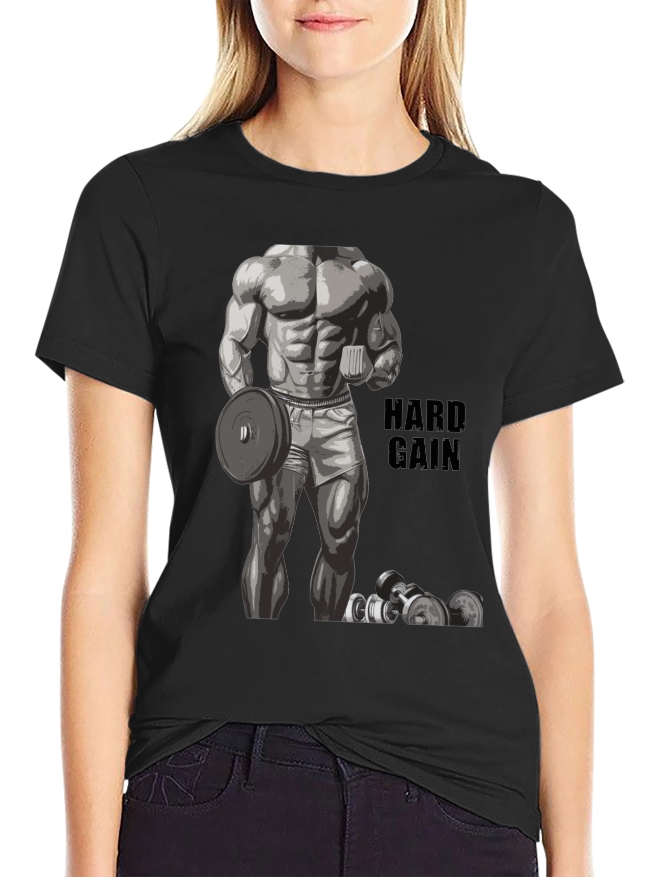 Hard Gain Bodybuilding Graphic T-Shirt