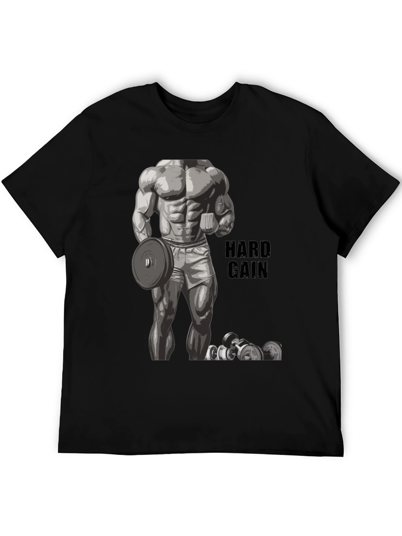 Hard Gain Bodybuilding Graphic T-Shirt