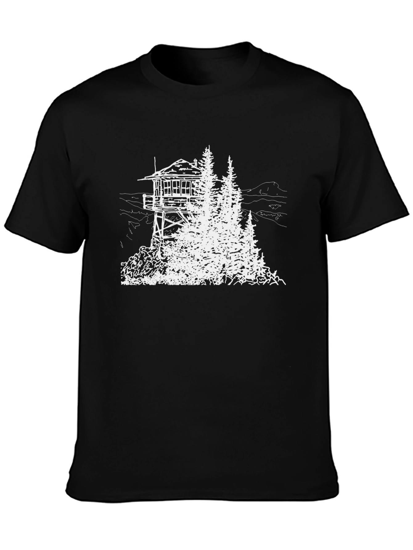Lookout Tower Graphic Tee - Black