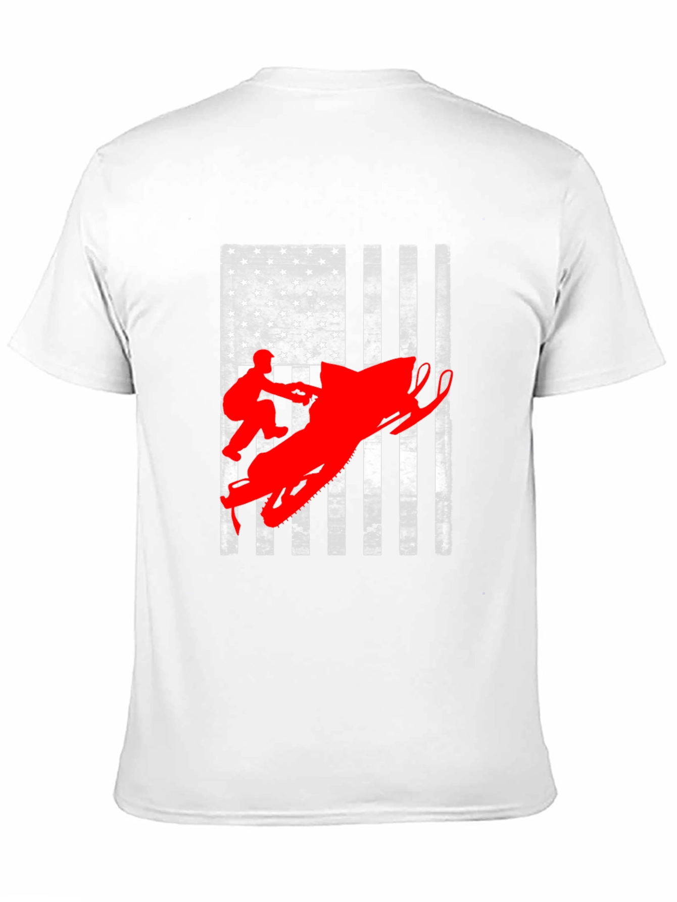 American Flag Snowmobile T-Shirt