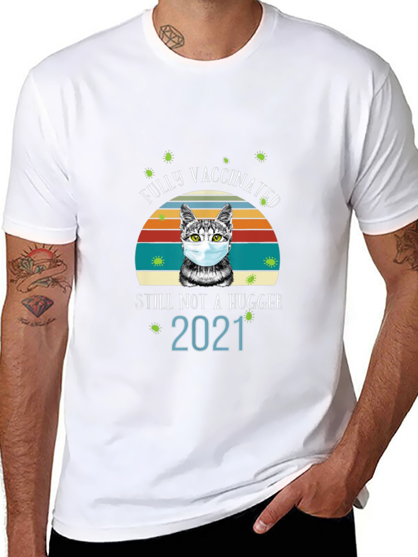 Fully Vaccinated Cat Graphic Tee