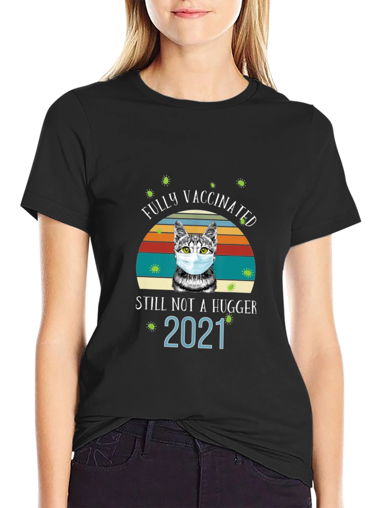 Fully Vaccinated Cat Graphic Tee